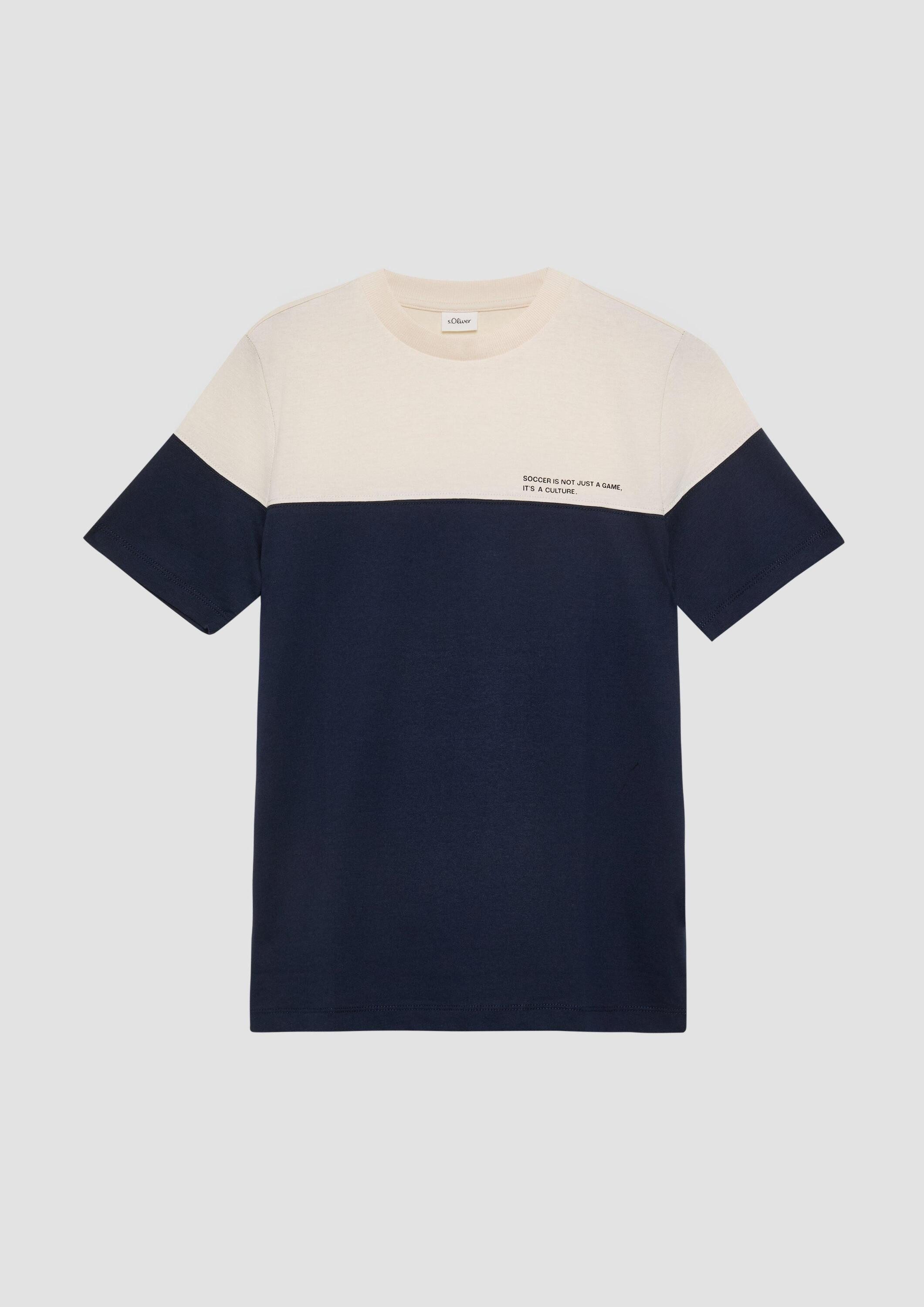 s.Oliver Kurzarmshirt T-Shirt T-Shirt mit Colour Blocking