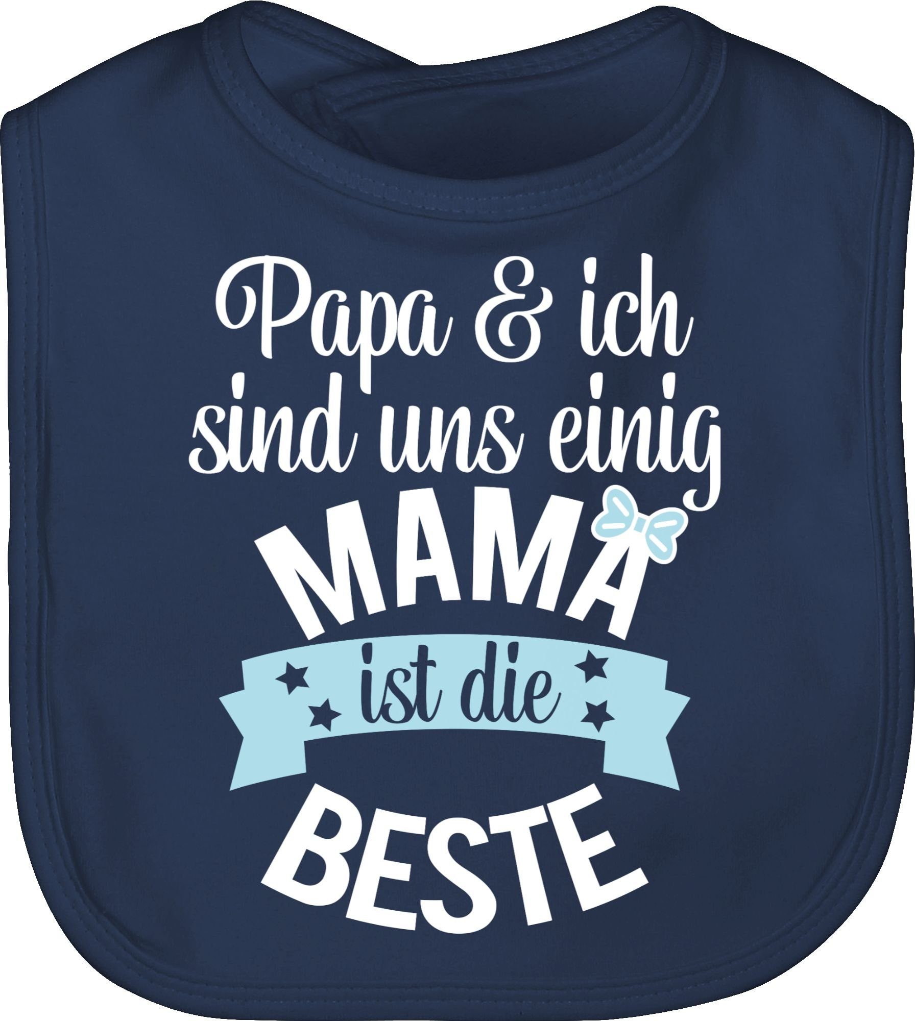 Shirtracer Lätzchen Mama ist die Beste I, Muttertagsgeschenk 1 Navy Blau