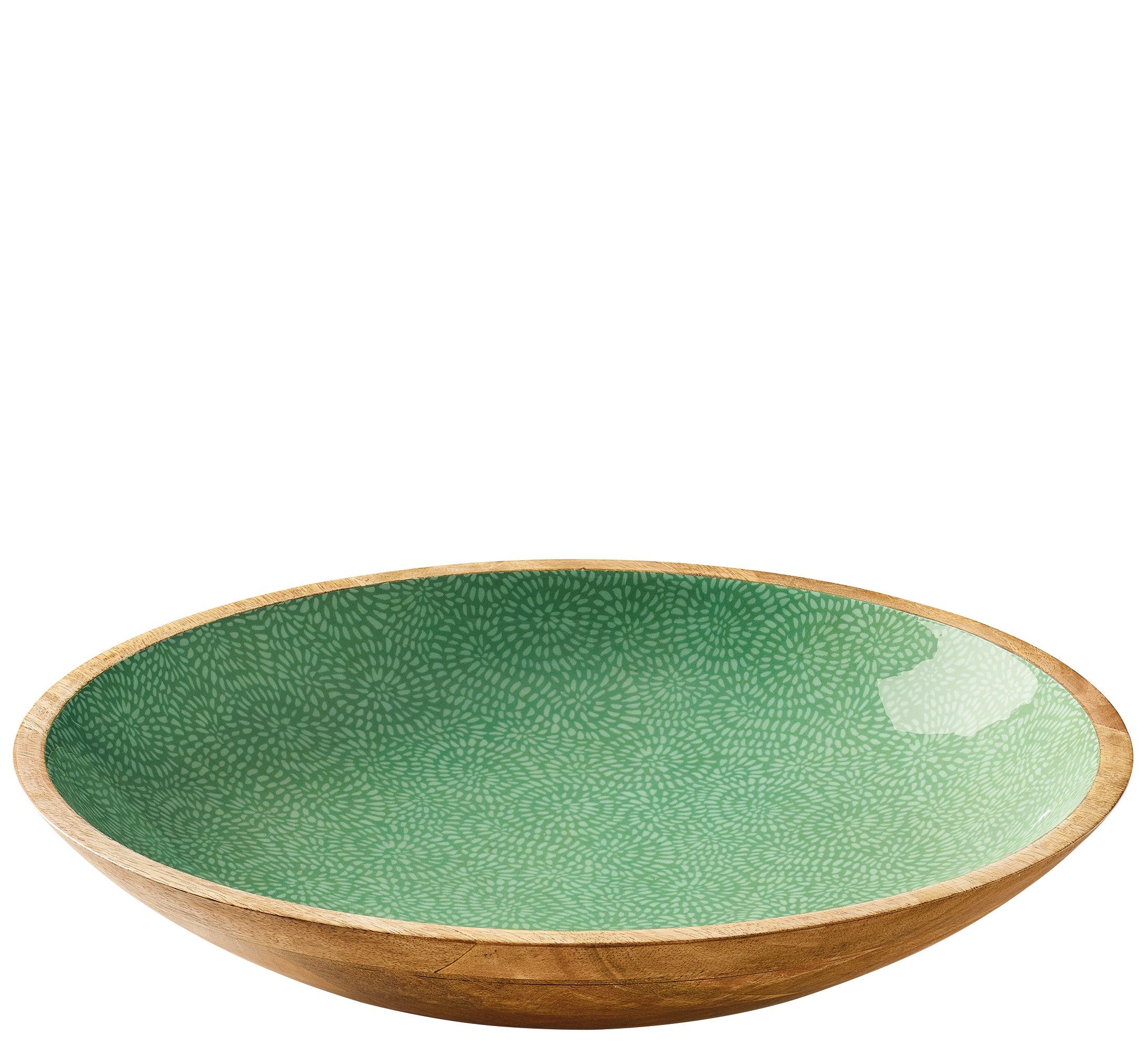 ZASSENHAUS Schale Schüssel Schale Obstschale Mangoholz Ø35 x 6cm ZASSENHAUS BRUSH GREEN, Material: Mangoholz