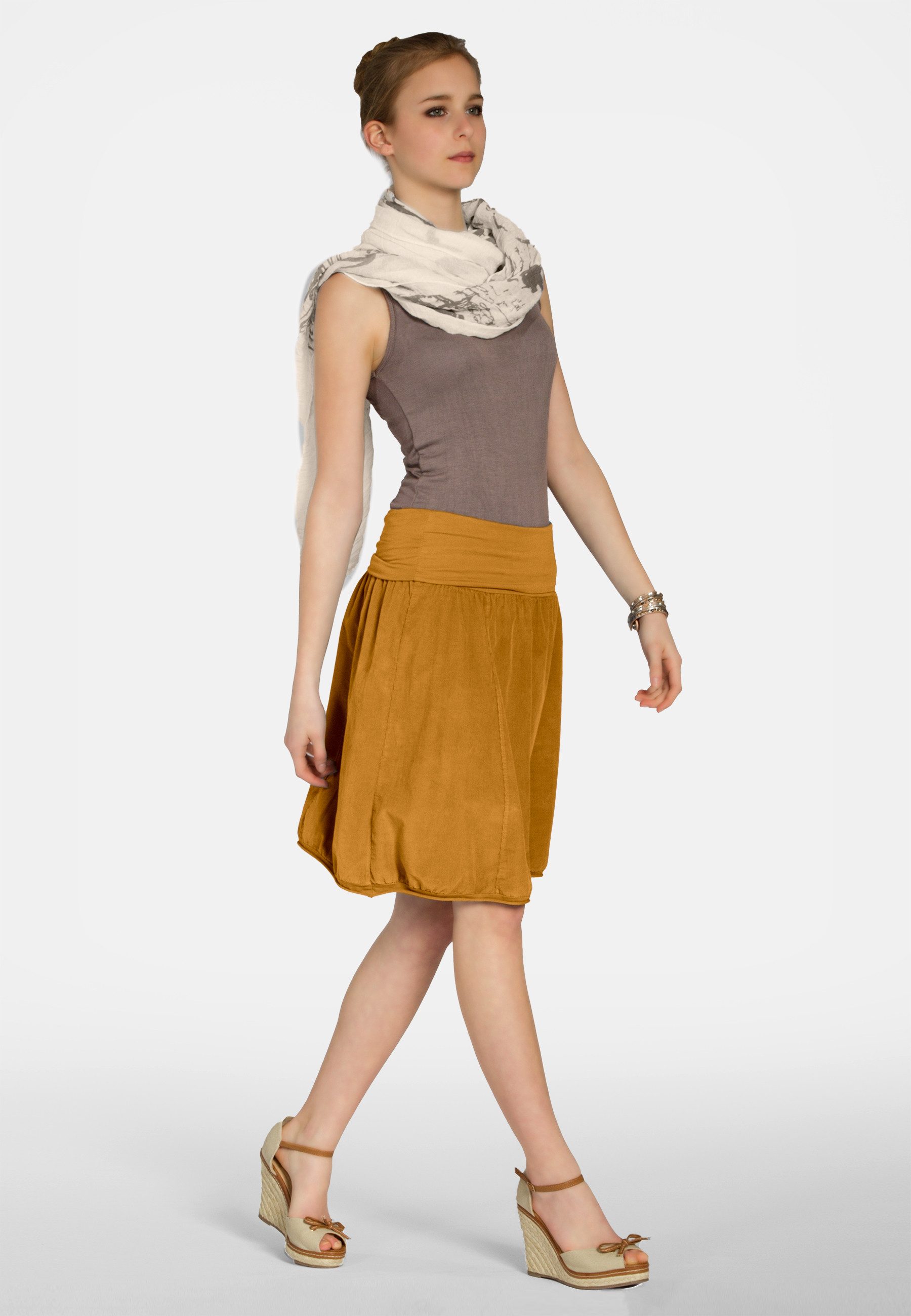 Caspar Faltenrock RO004 Damen Cord Rock günstig online kaufen