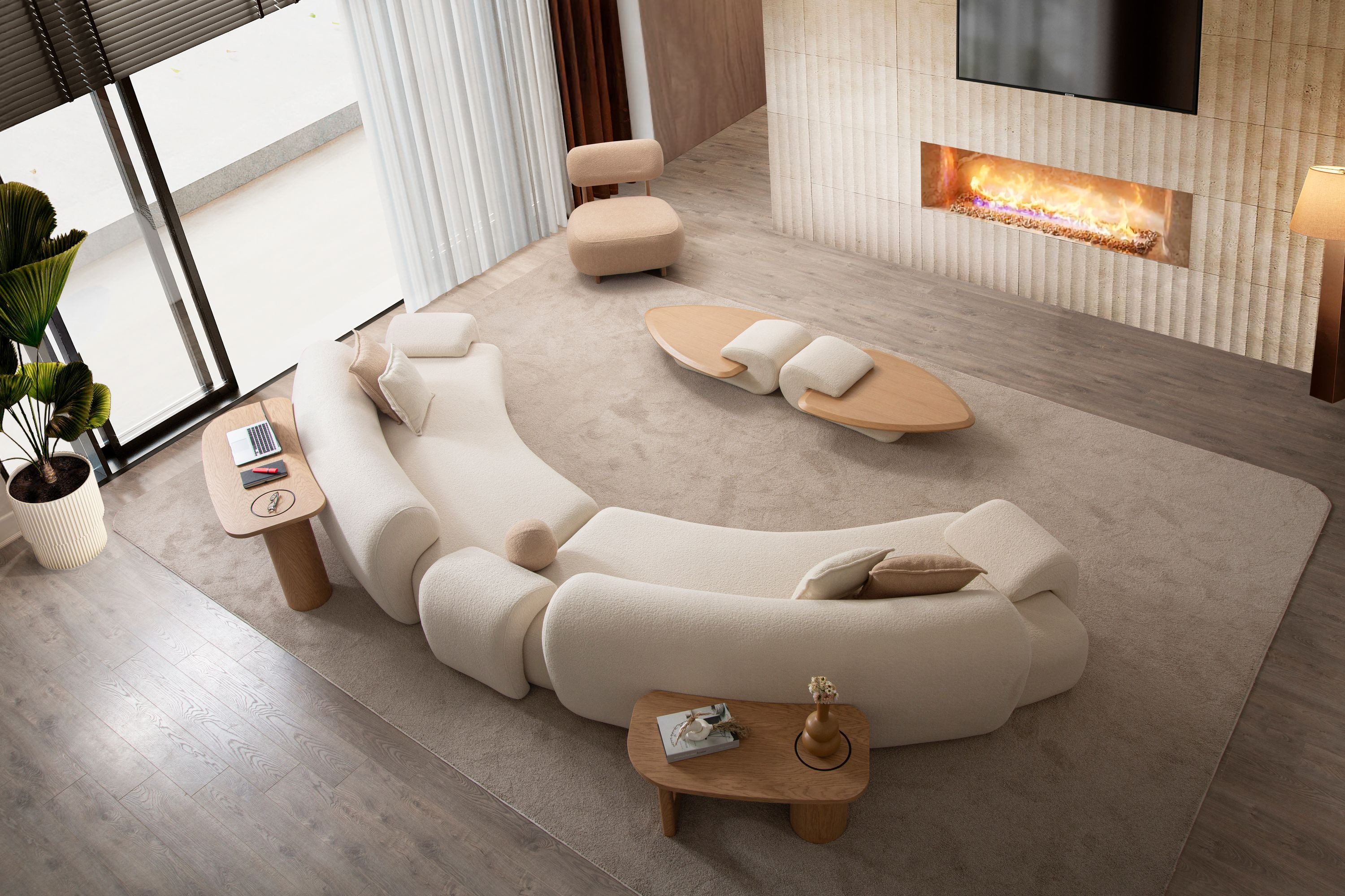 Nobelaa Ecksofa Ecksofa "Bluebelline" + Sessel