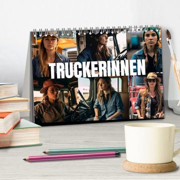 CALVENDO Wandkalender Truckerinnen (Tischkalender 2025 DIN A5 quer), CALVENDO Monatskalender