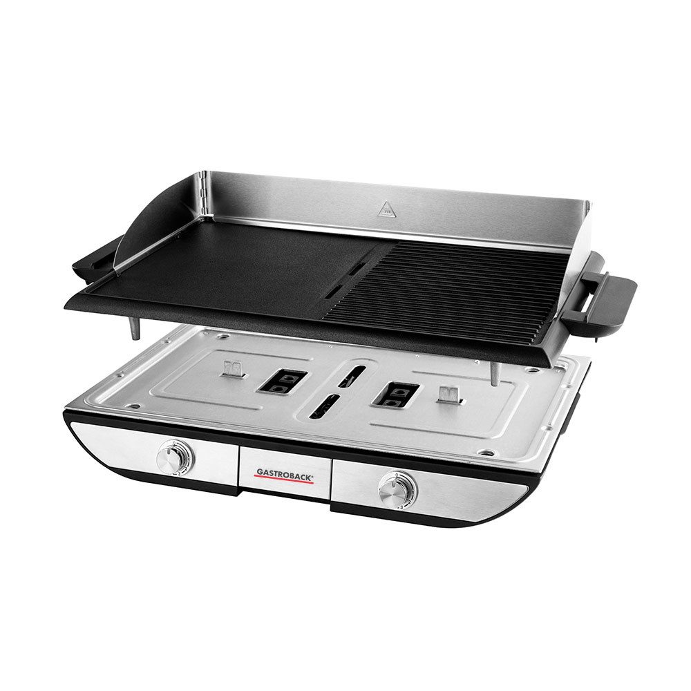 Gastroback Tischgrill GASTROBACK 42523 Design Tischgrill Advanced Pro BBQ, 2300,00 W, Duale Grillfläche, Professionelle Grillplatte, Hohe Leistung