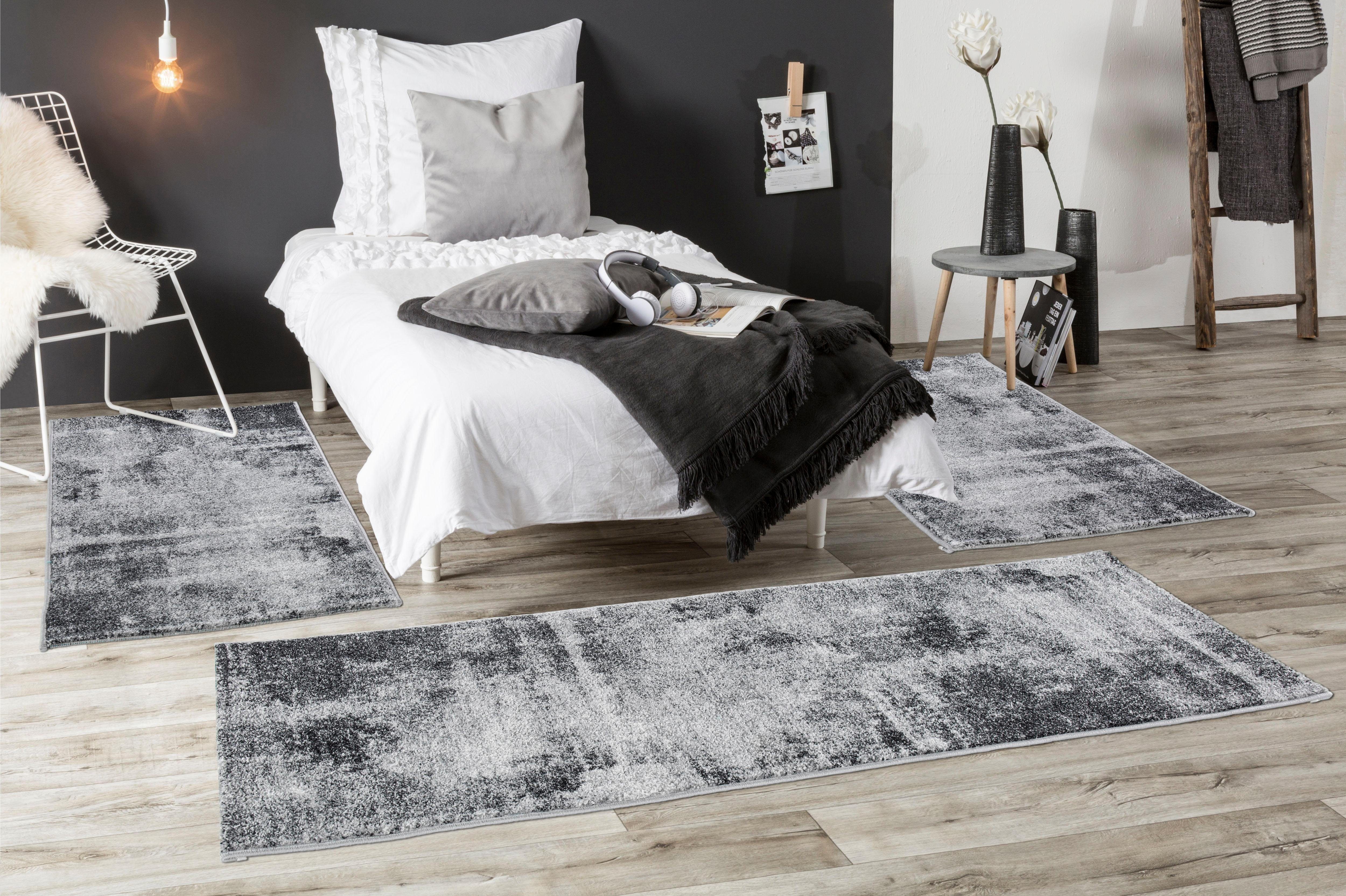 Andiamo Bettumrandung »Bettvorleger Luna« Höhe 7 mm 3 tlg. Bettvorleger, Lä günstig online kaufen
