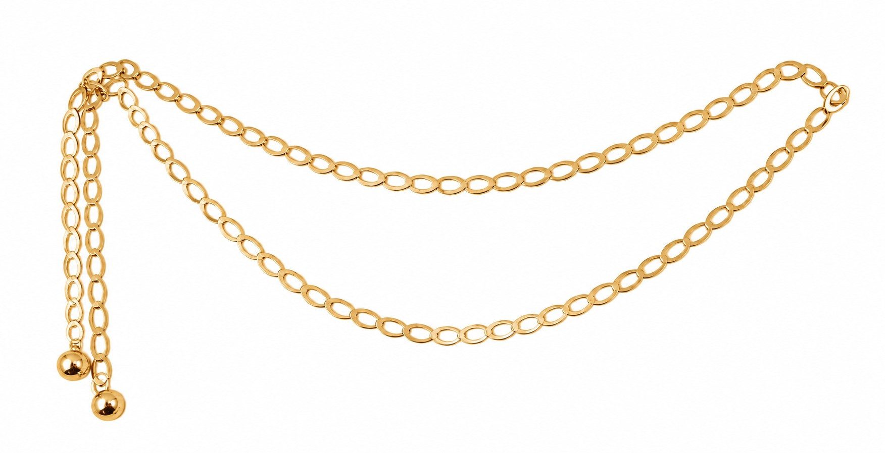 Der Trachtler Kettengürtel Damen Dirndlkette Taillenkette Hüftkette mit ovalen Kettengliedern