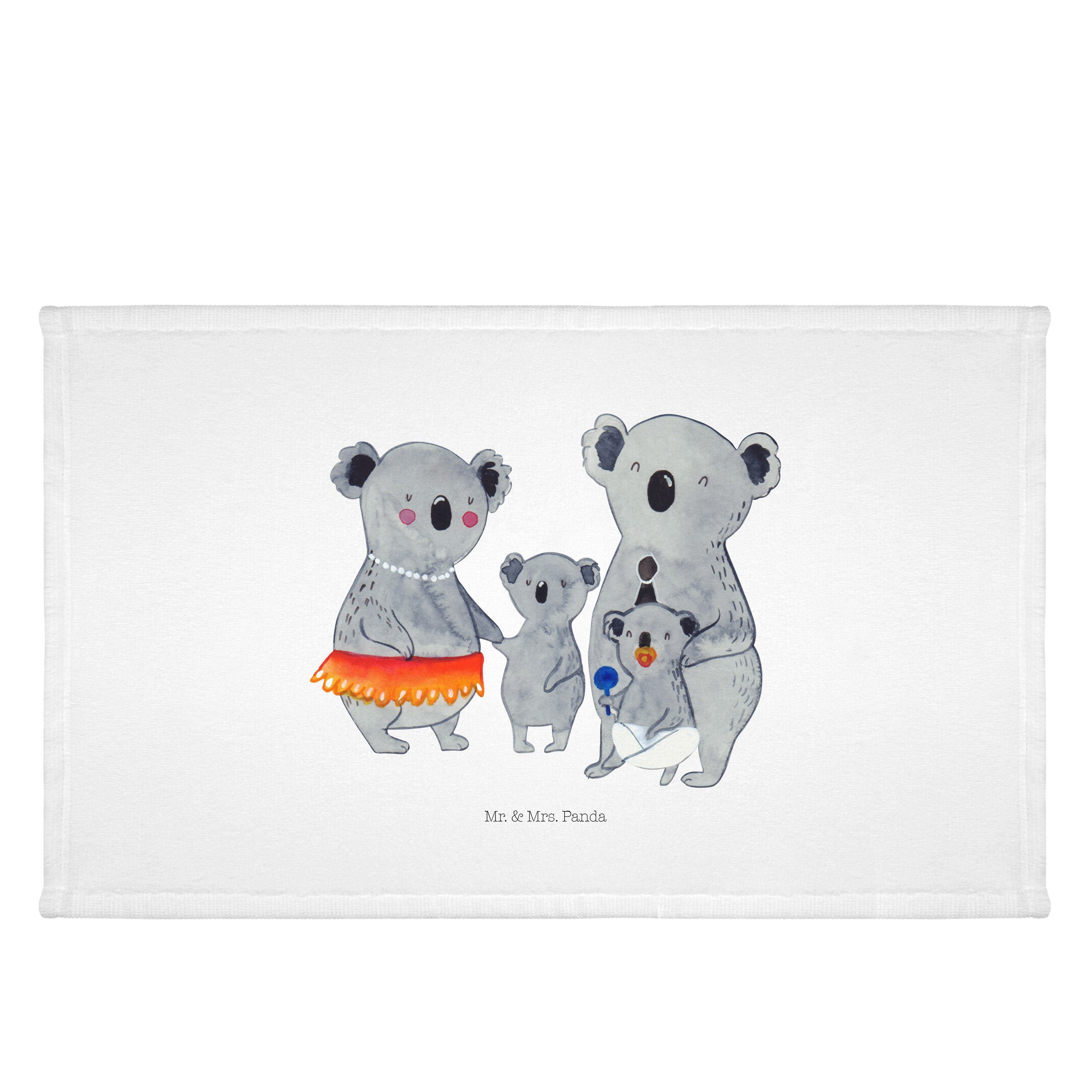 Mr. & Mrs. Panda Handtuch Koala Familie - Weiß - Geschenk, Sport Handtuch, Reisehandtuch, Mama, (1-St) | Alle Handtücher