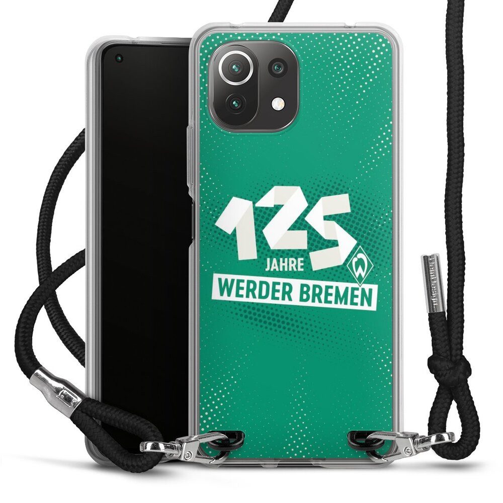 DeinDesign Handyhülle 125 Jahre Werder Bremen Offizielles Lizenzprodukt, Xiaomi Mi 11 Lite 5G NE Handykette Hülle mit Band Case zum Umhängen