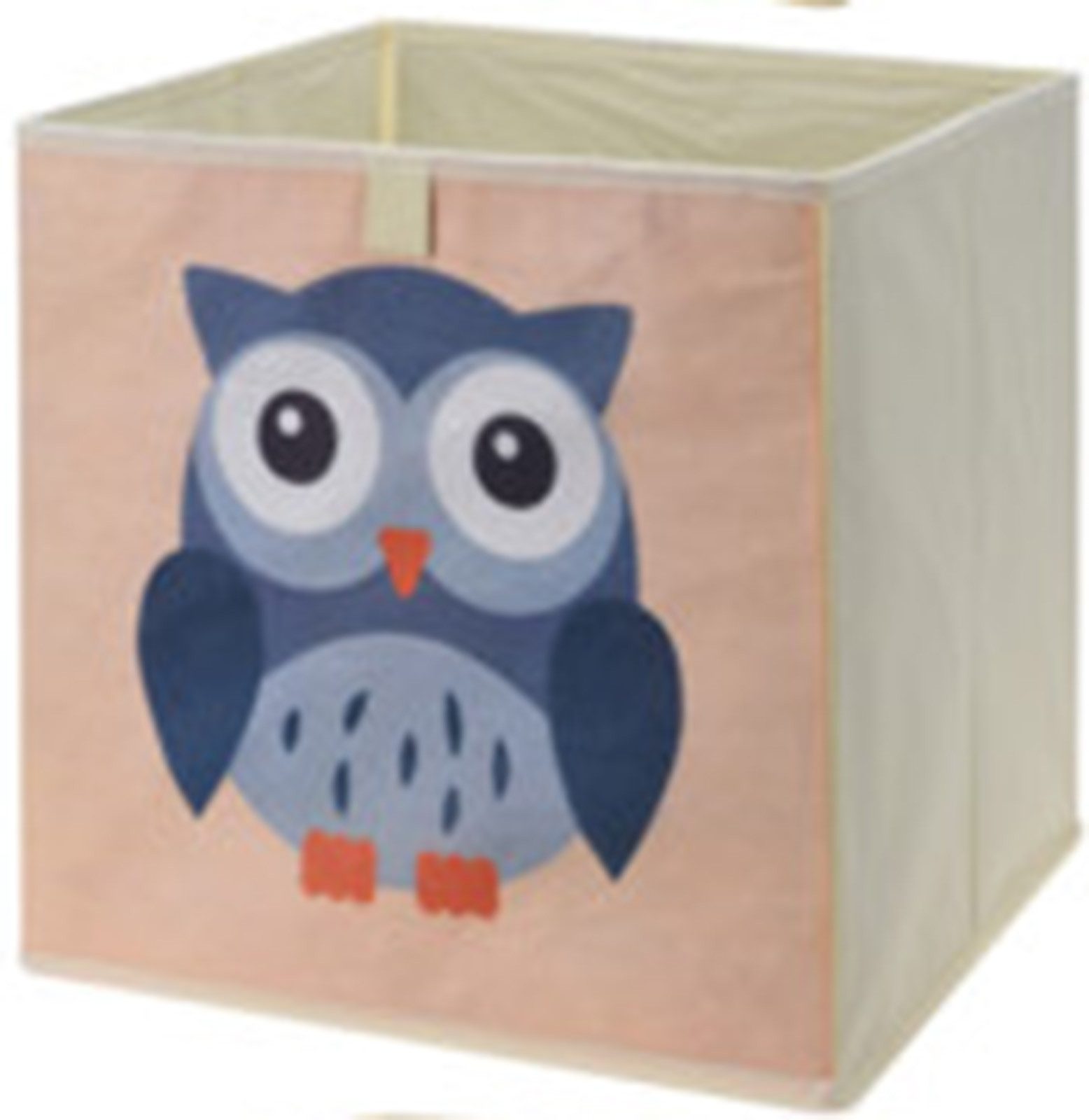 Koopman Toy Chest Toy Box Storage 32x32x32 cm Design 4-piece Set (4 pcs), 4 pcs, 4 designs, animal designs, 32x32x30cm, fabric