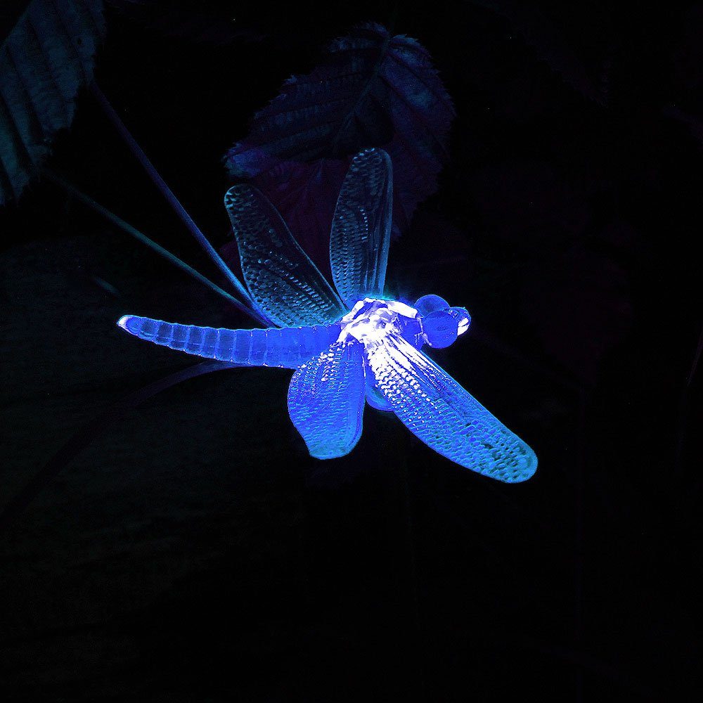 Solarlampe LED-Leuchtmittel Beleuchtung Gartenbeleuchtung Schmetterling LED Farbwechsel, Solarleuchte, Licht etc-shop fest verbaut,