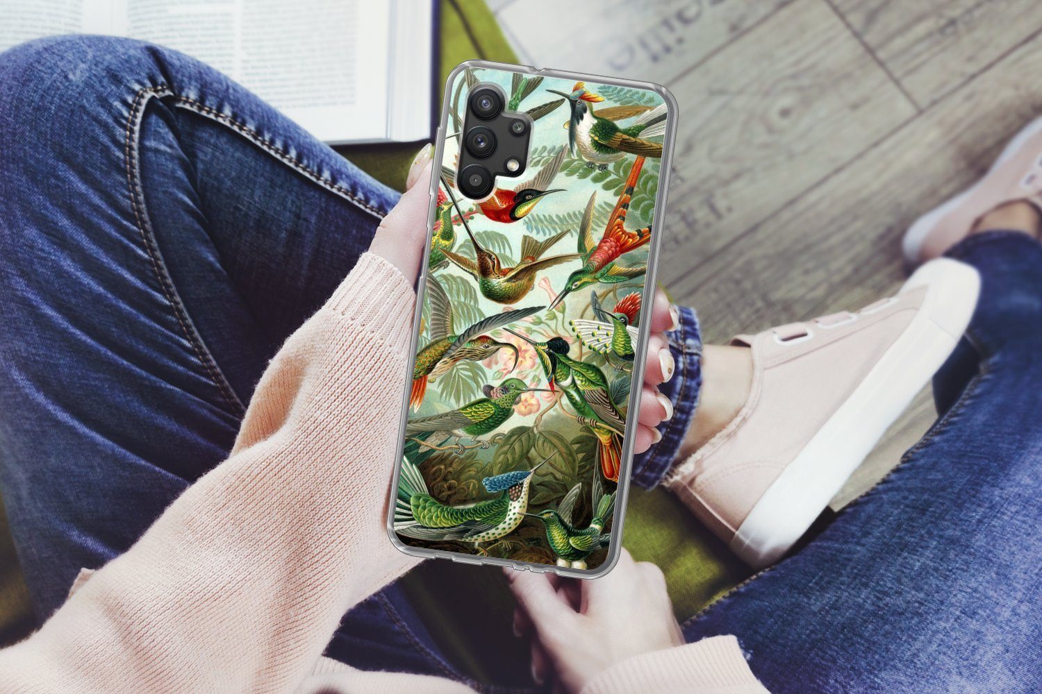 MuchoWow Handyhülle für Samsung Galaxy A32 5G Trochilidae - Alte Meister - Kunst, Smartphone-Bumper, Print, Handy Schutzhülle Dünn