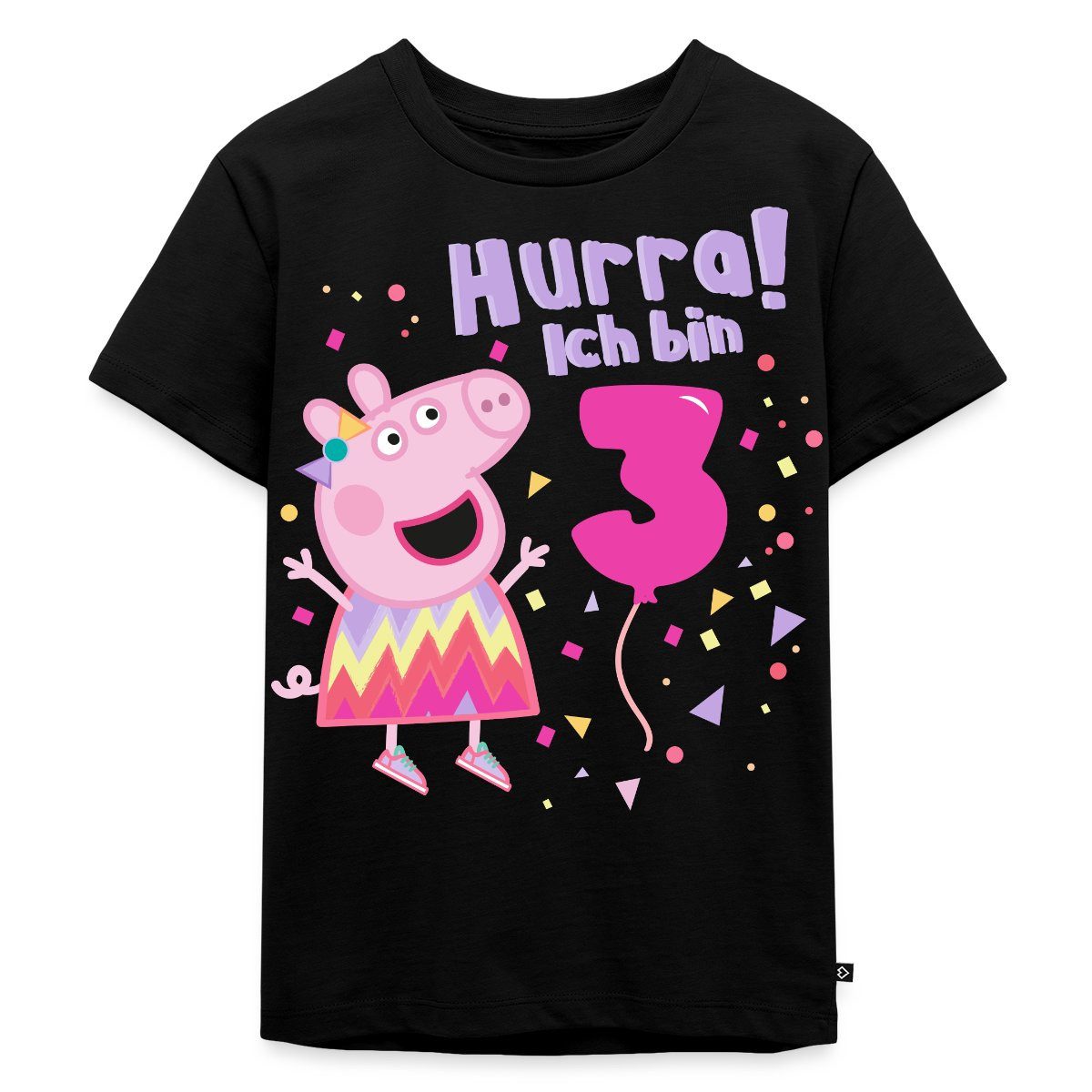 Spreadshirt T-Shirt Peppa Wutz Hurra Ich Bin 3 Jahre Kinder Premium T-Shirt (1-tlg)
