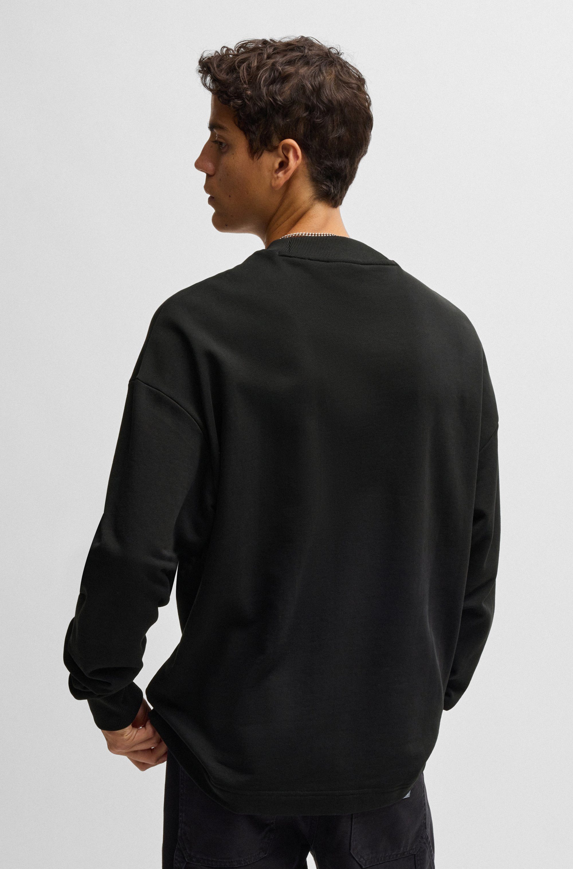 HUGO Blue Sweatshirt Nedro Rundhalsausschnitt, Regular Fit, Logo-Patch günstig online kaufen