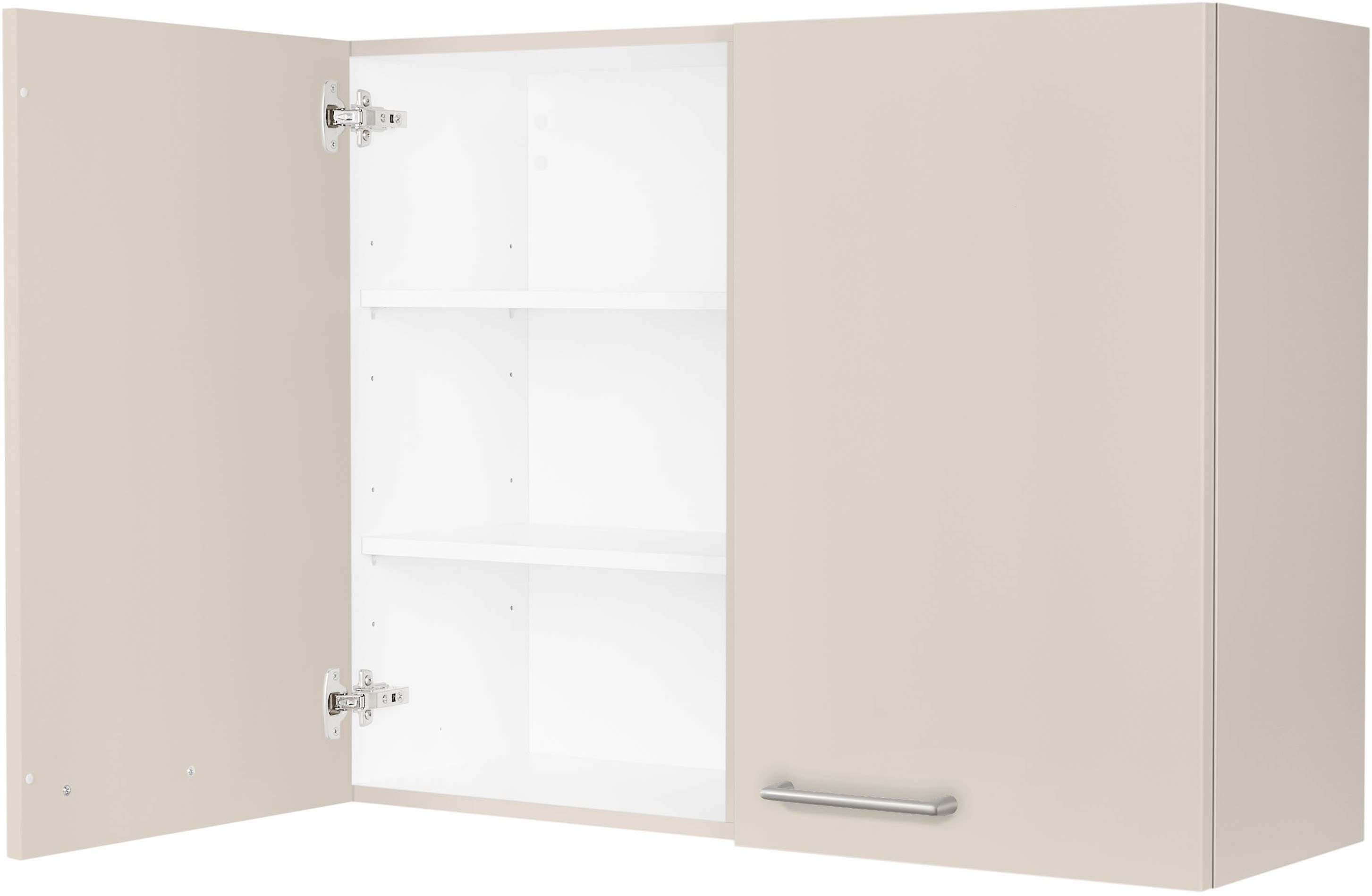 nobilia® Hängeschrank "Laser", vormontiert, mit zwei Einlegeböden, Breite 90 cm