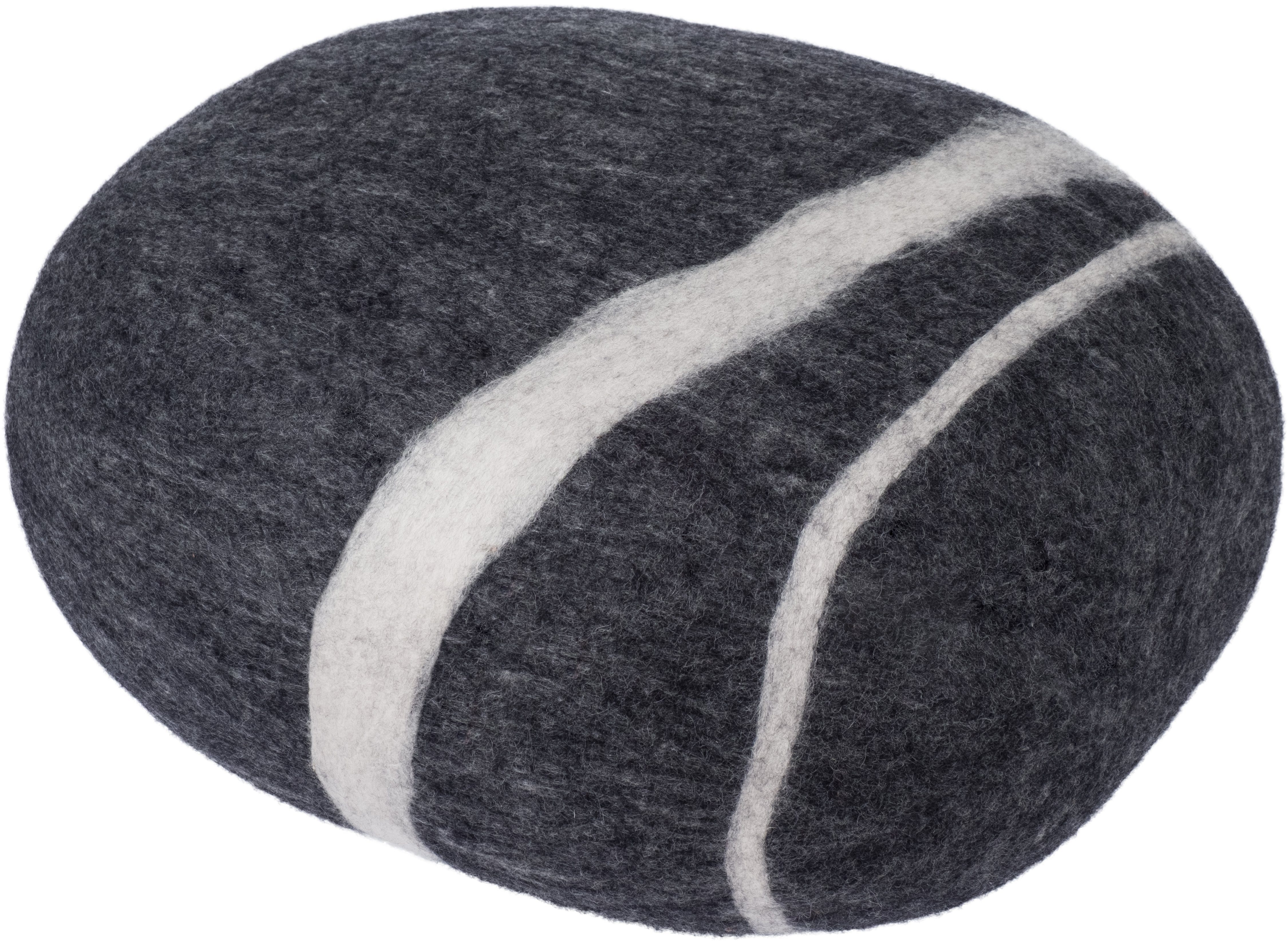 Filz Hocker 100% Kieselstein myfelt (Pouf), reiner Schurwolle, (anthrazit meliert) Hugo Pouf Meditationskissen,