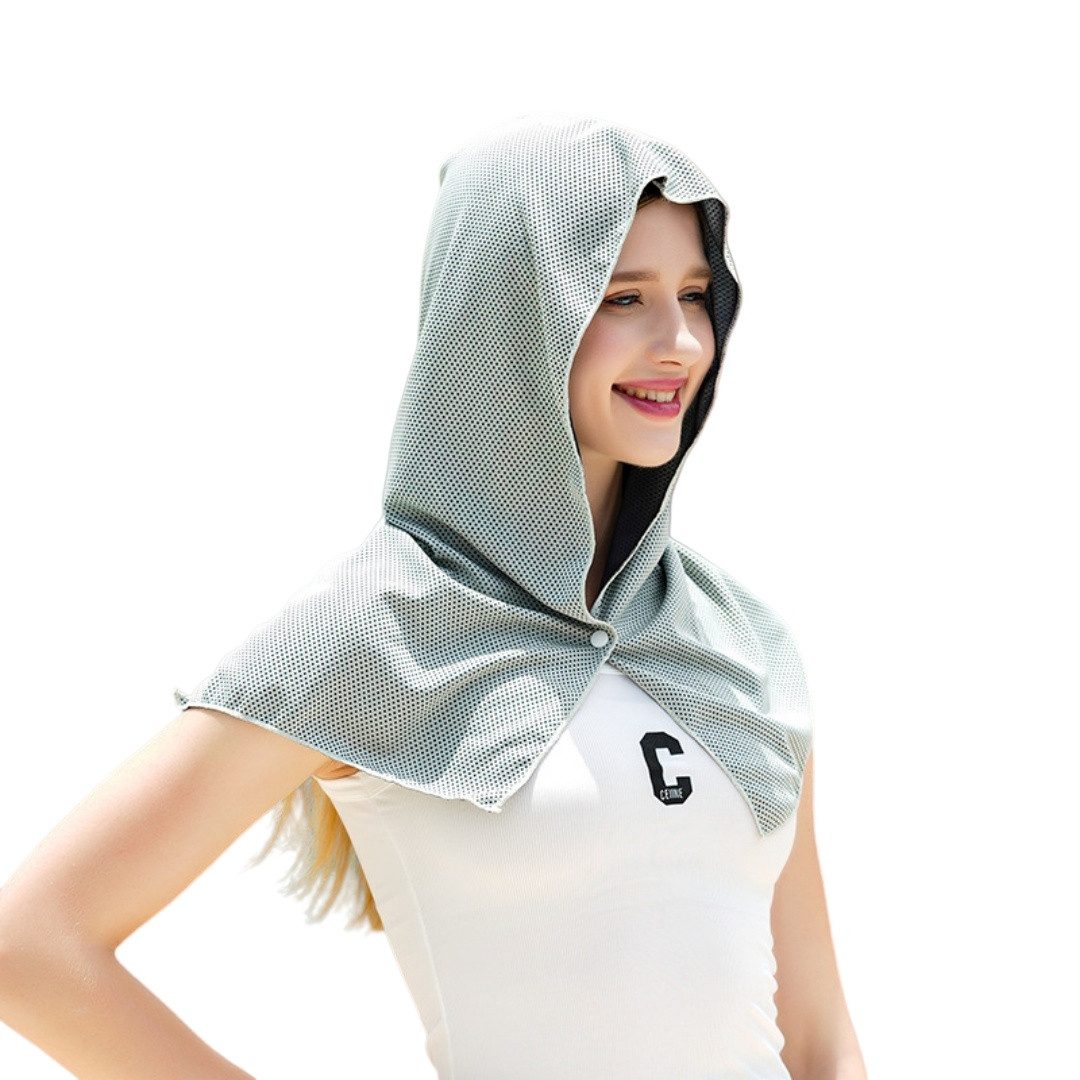 nsihing Sporthandtuch Kühlendes Hoodie-Handtuch Frauen Männer, Mikrofaser-Handtuchwickel, (2-St), Hält den Kopf kühl, Sport, Training, Radfahren
