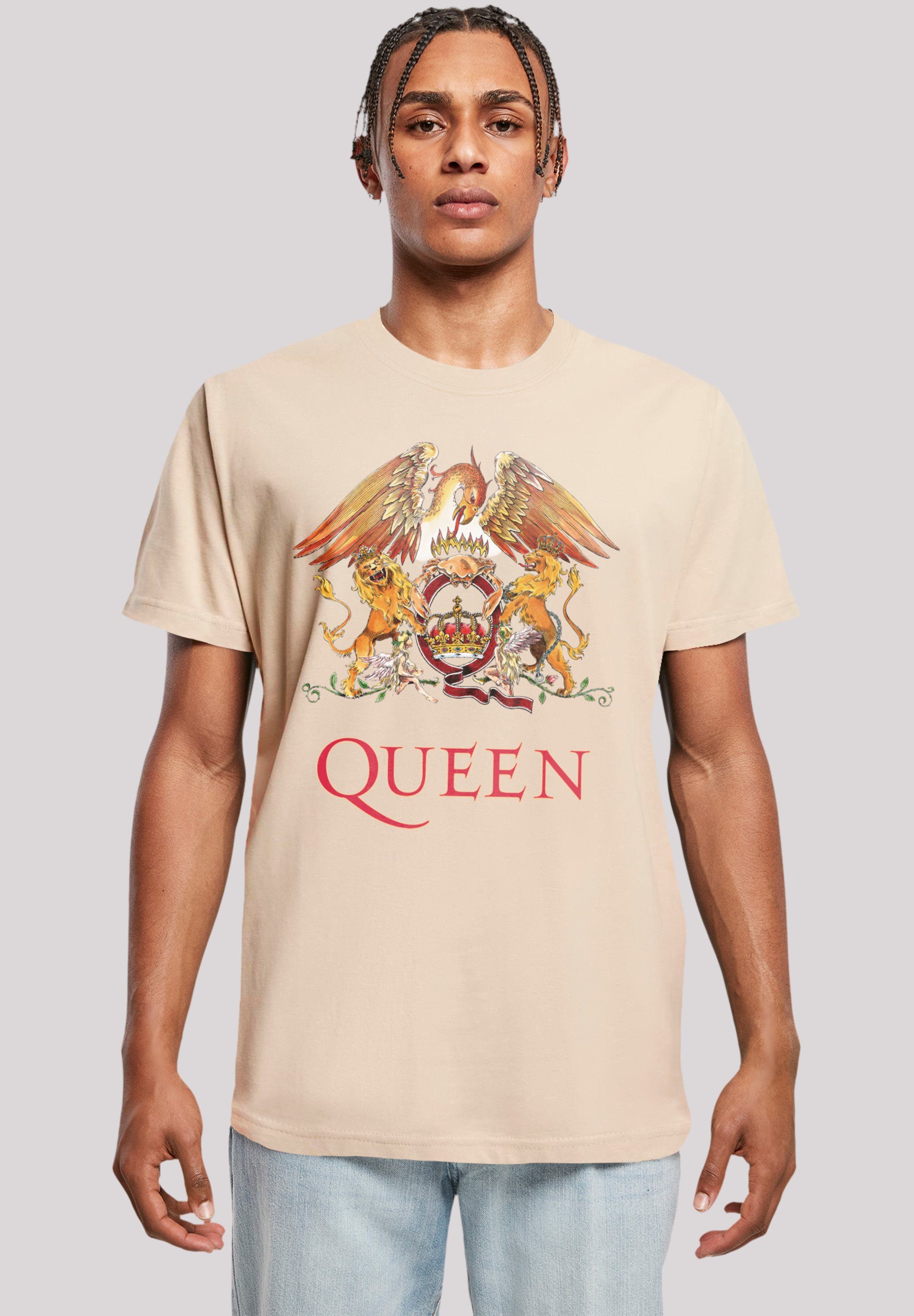 F4NT4STIC T-Shirt Queen Classic Crest Print sand