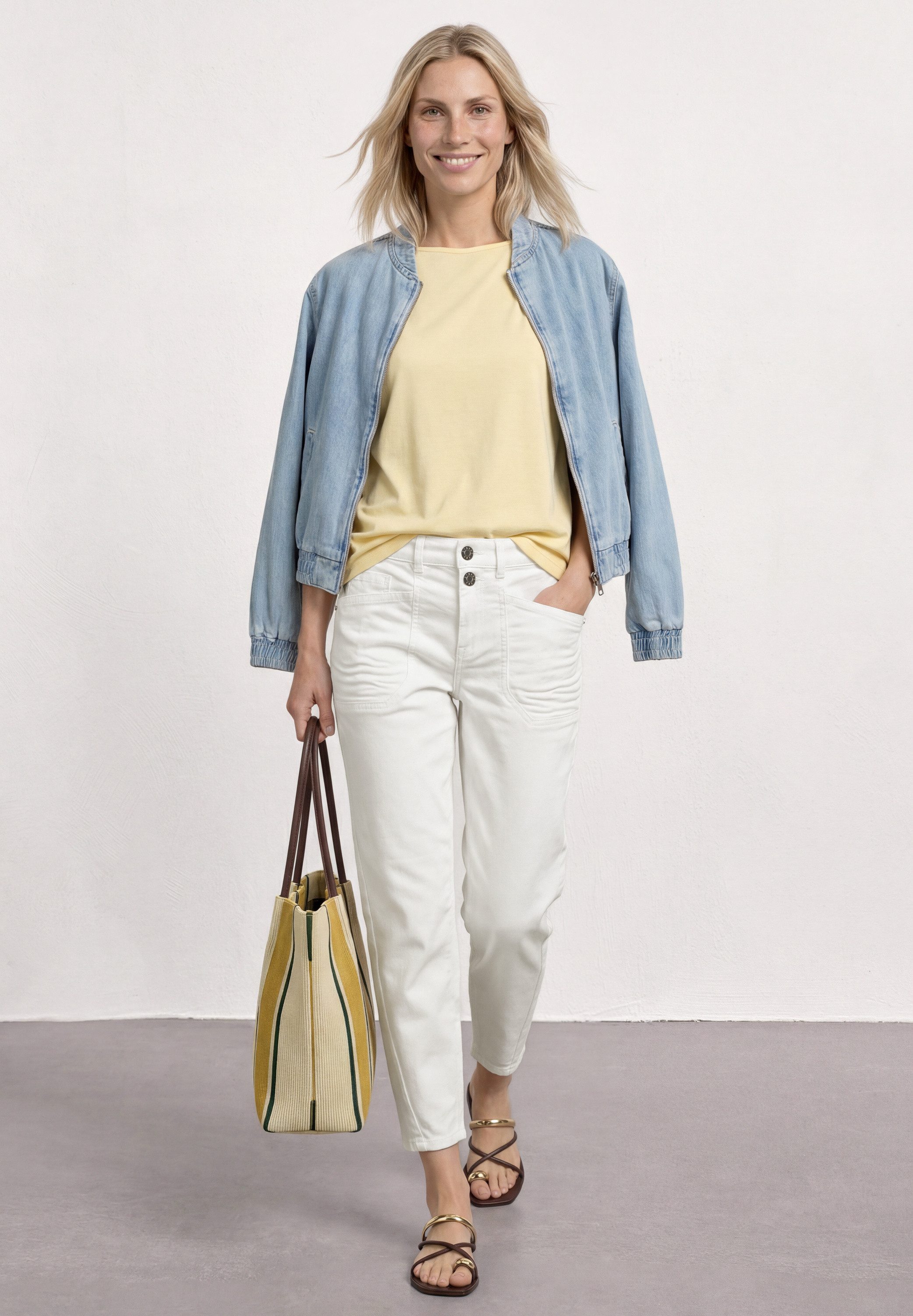 STREET ONE Loose-fit-Jeans Style Karlie High Waist Barrel Leg Jeans mit Viskose