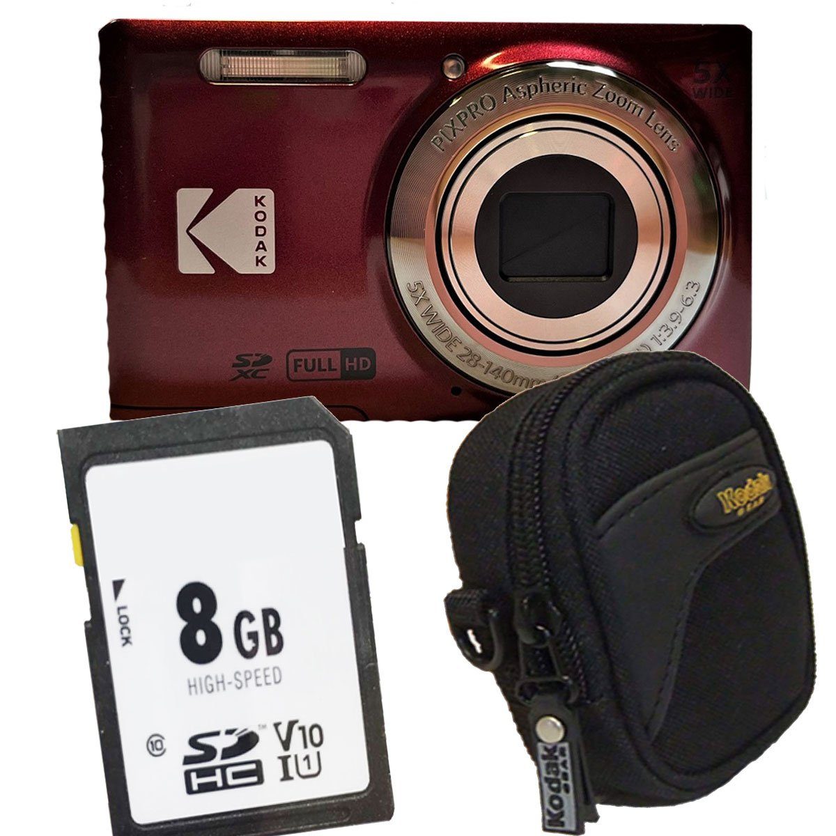 Kodak Kodak FZ55 rot Digitalkamera Set Angebot Kompaktkamera