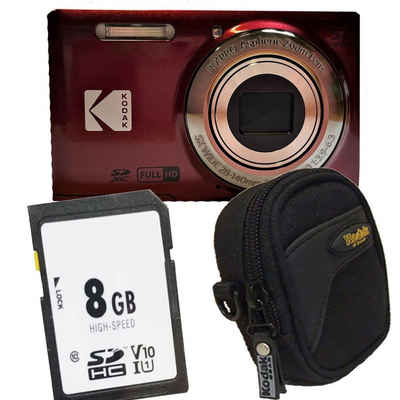 1A PHOTO PORST Kodak FZ55 rot Digitalkamera Set Angebot Kompaktkamera