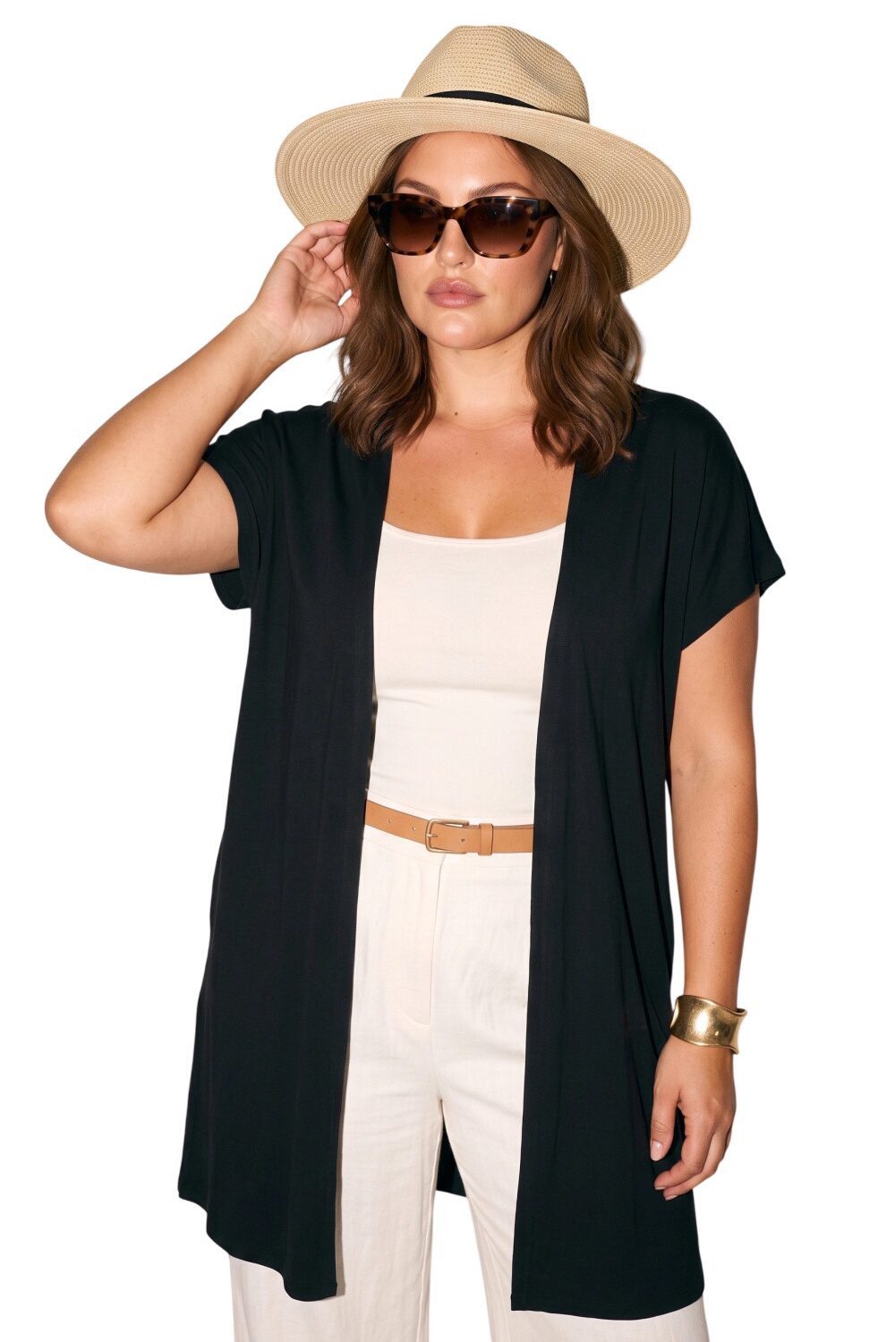 Shape of You Blusenjacke Plus Size Kurzarm Cardigan – Bild 2 von 5