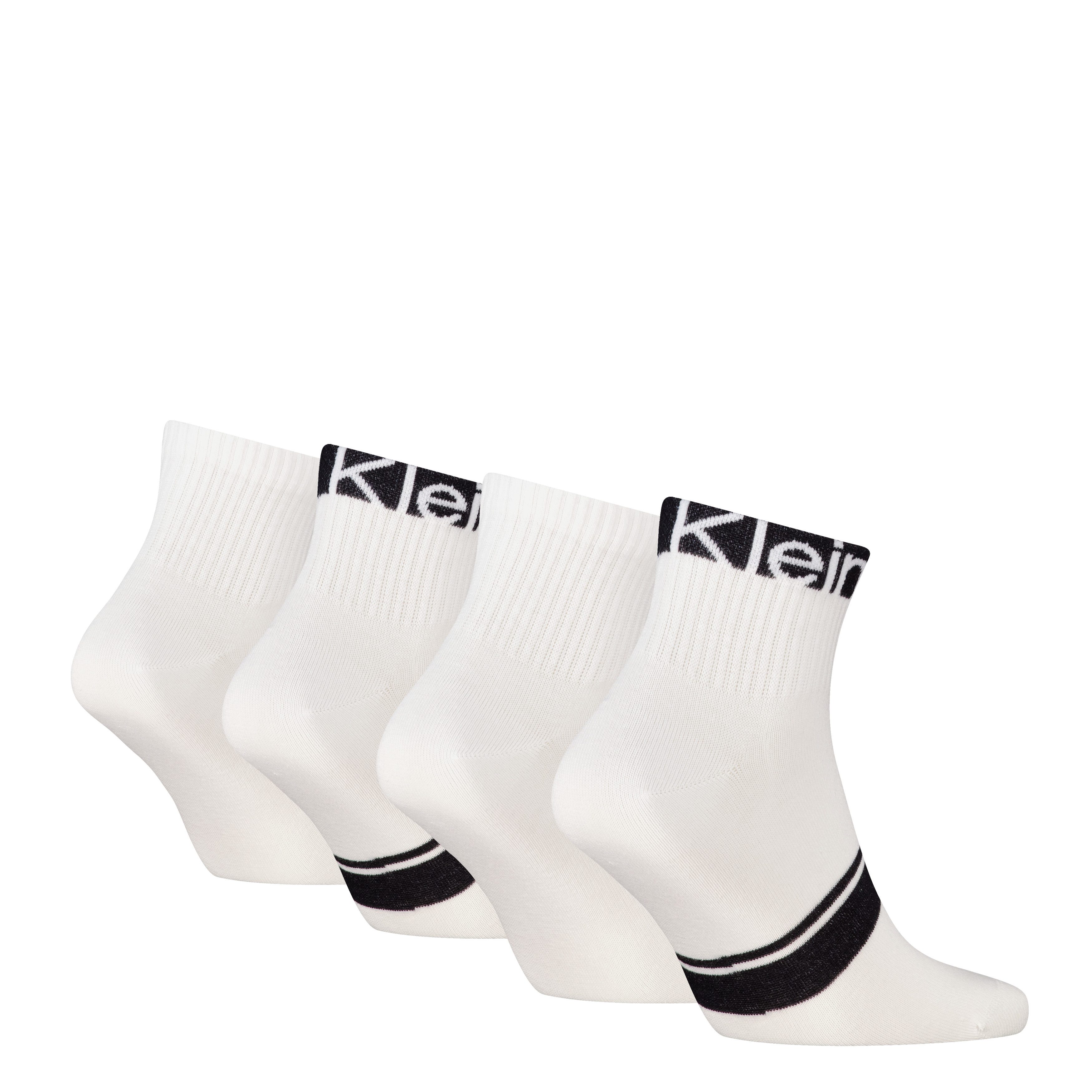 Calvin Klein Kurzsocken CK MEN QUARTER 4P LOGO STRIPE ECOM (4 Paar)