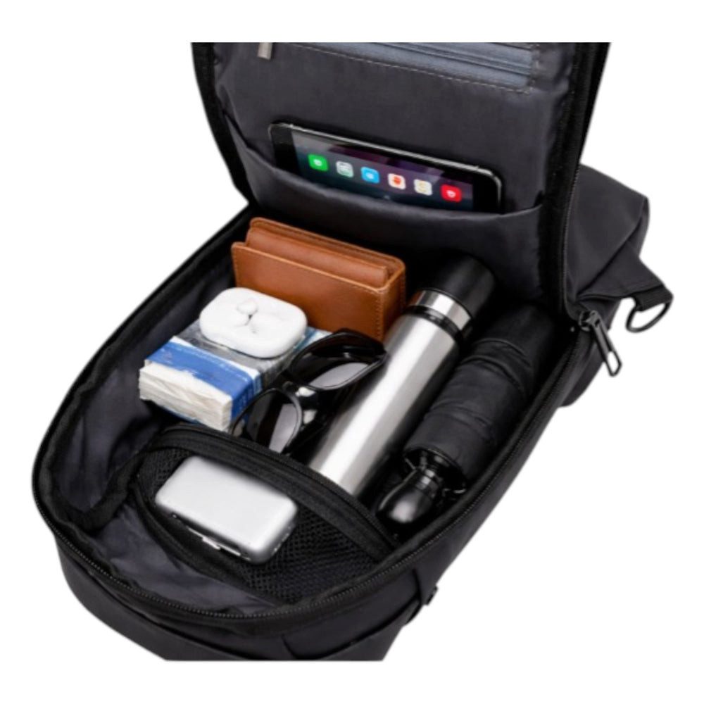 VERK GROUP Reiserucksack Stadtrucksack Sling Bag mit USB & Zahlenschloss - Wasserdicht – Bild 4 von 5