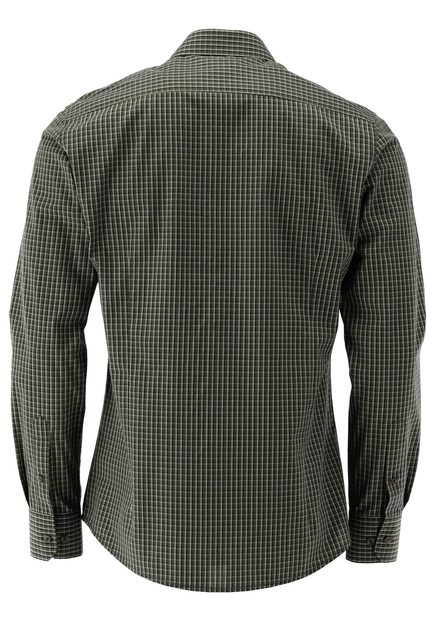 OS Trachten Outdoorhemd Emibo Slim Fit, 1/1-Arm, Haifischkragen