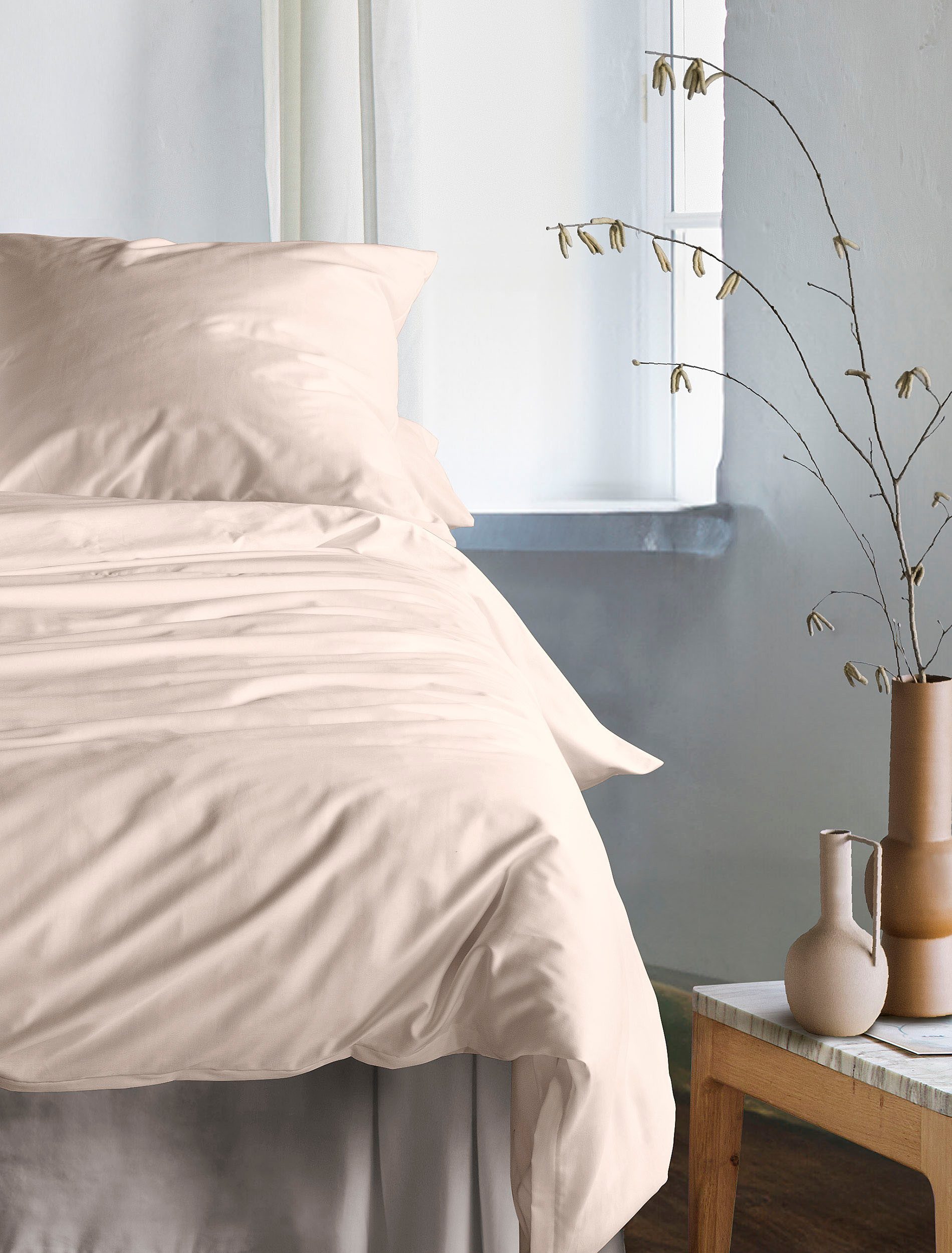 Irisette Bettwäsche Premium Satin Bettwäsche Paris, Mako-Satin, 2 teilig, hochwertige Uni Premium Bettwäsche mit Reißverschluss, 100% Baumwolle