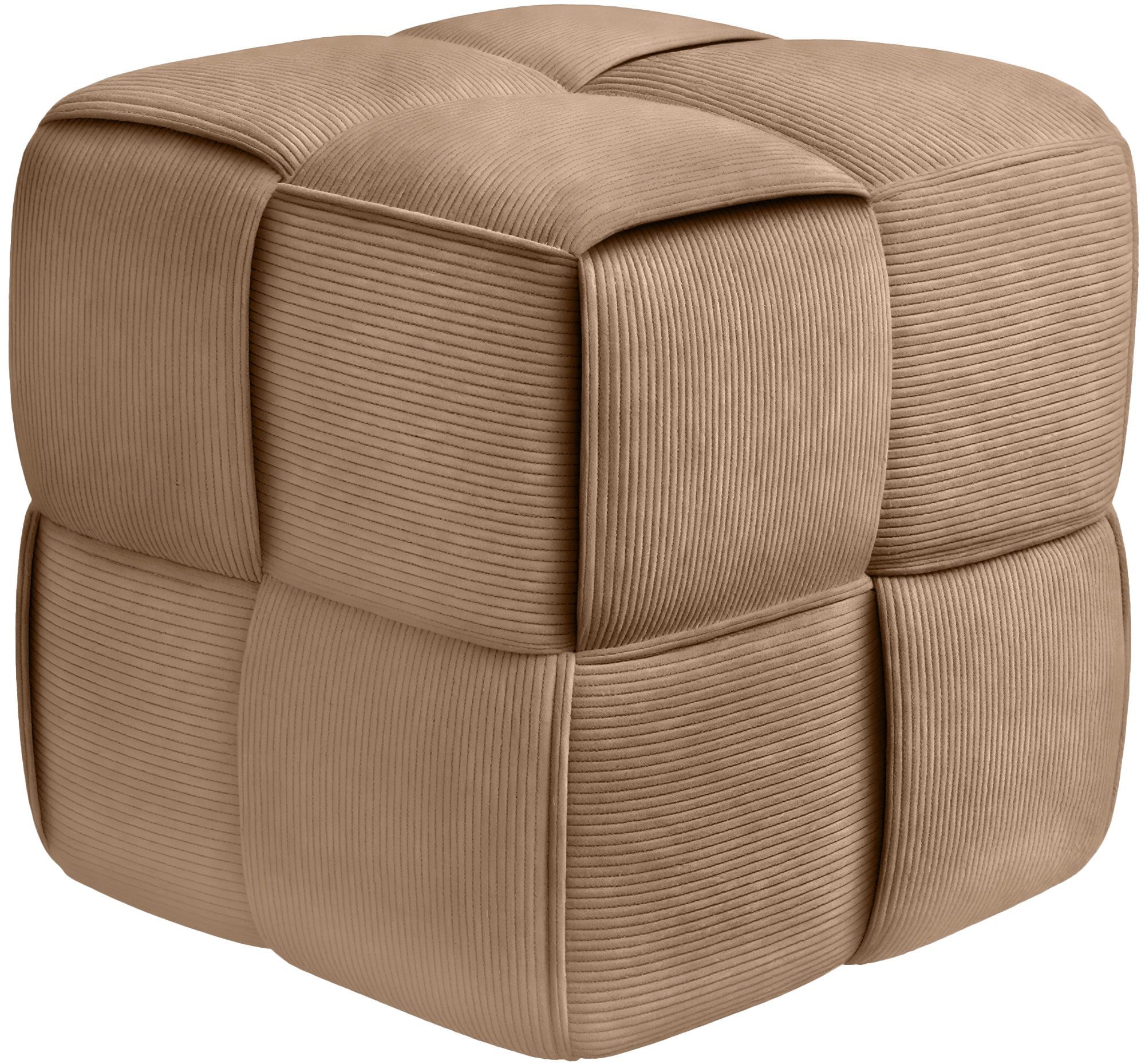 furnicato Sitzhocker Forinta 40x40x40 cm taupe (1 St)