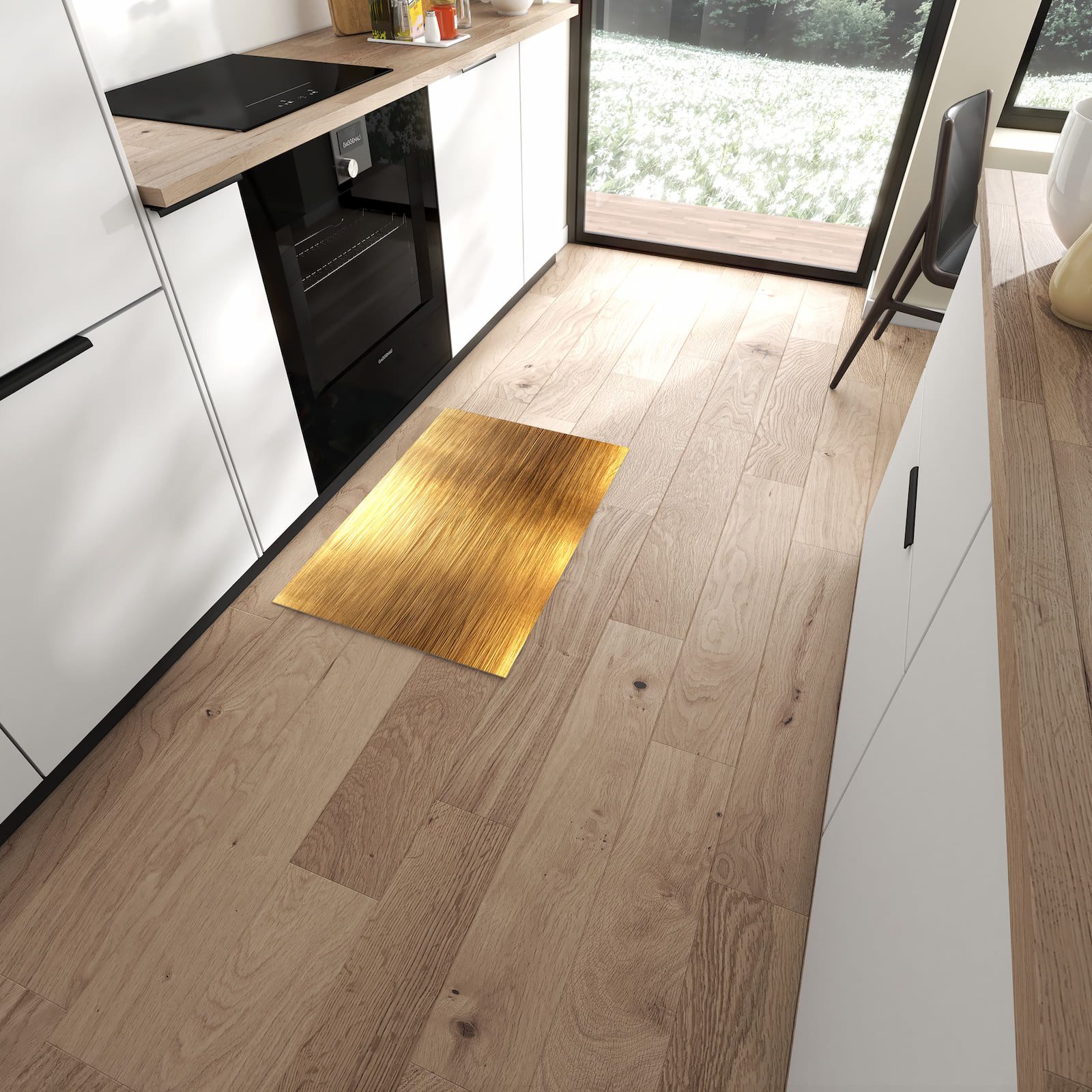 Primedeco Teppich Küchenteppich Golden Textured Surface günstig online kaufen