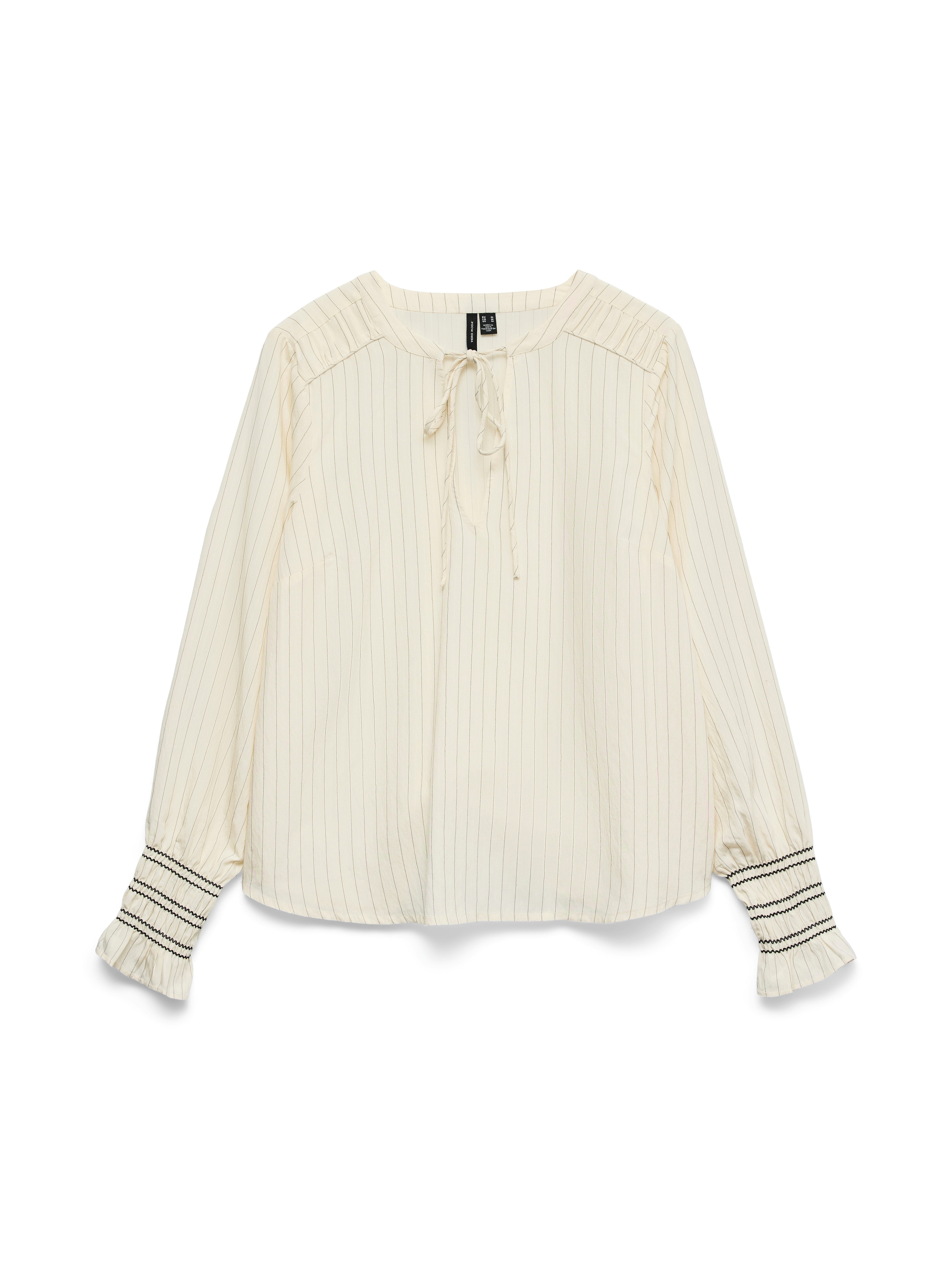 Vero Moda Blusenshirt VMMILLIE LS TOP WVN GA mit Bindedetail