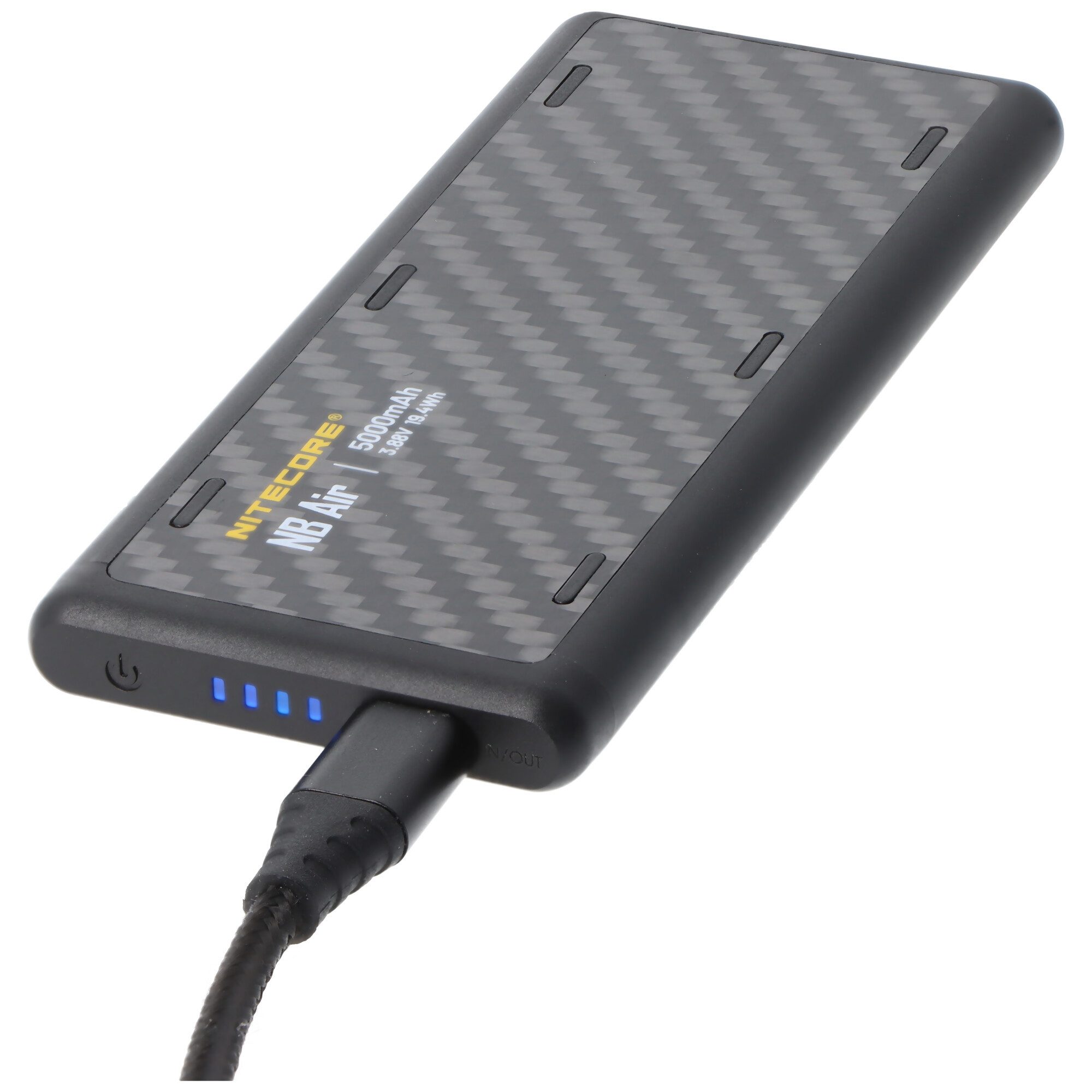 Nitecore Nitecore Powerbank NB Air, 5000mAh, wasserdicht, 89 Gramm, Carbon-Geh Akku 5000 mAh (3,9 V)