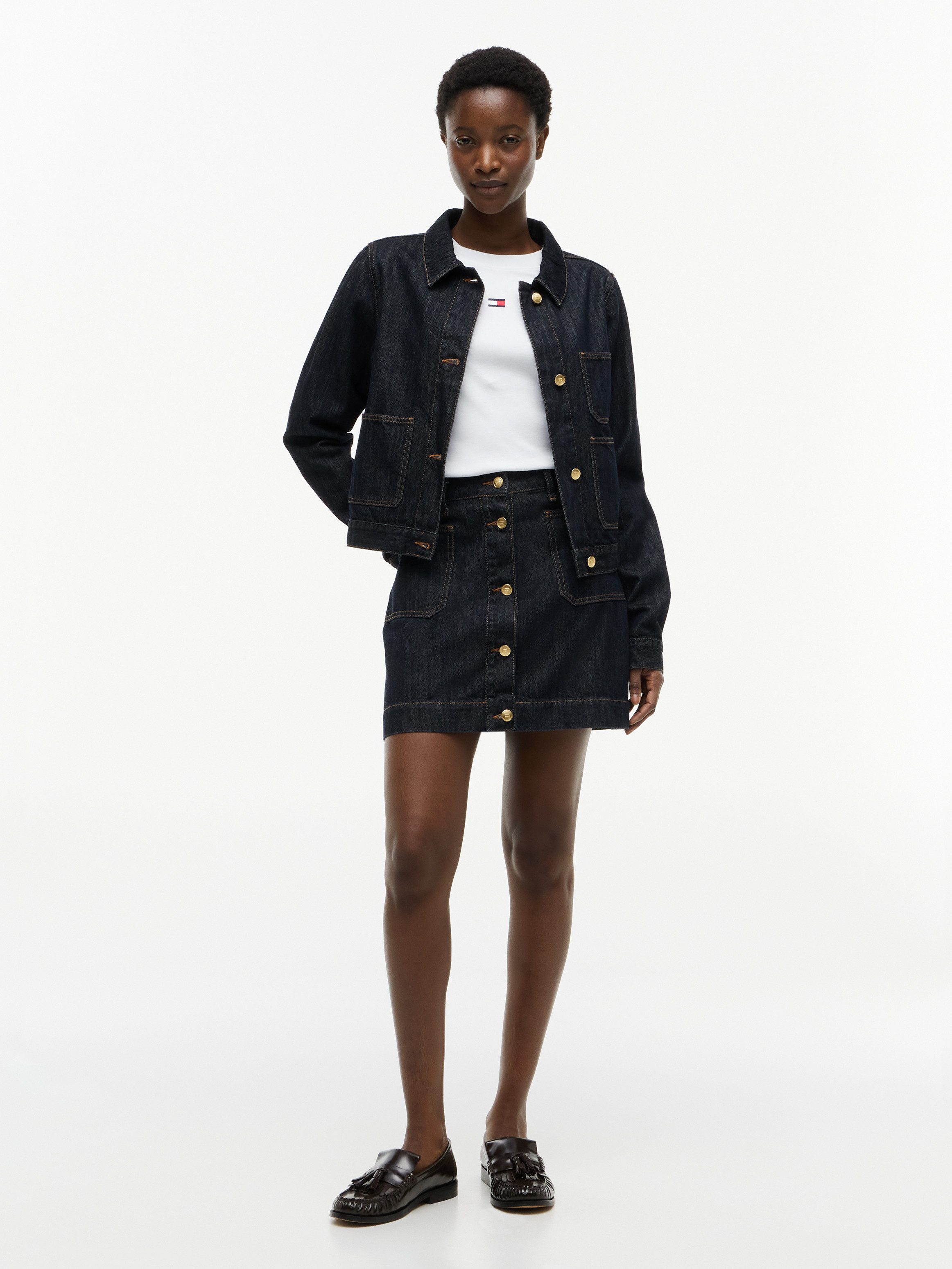 Tommy Hilfiger Jeansjacke LADY JACKET RINSE mit praktischen Taschen, aus Baumwolle – Bild 4 von 5