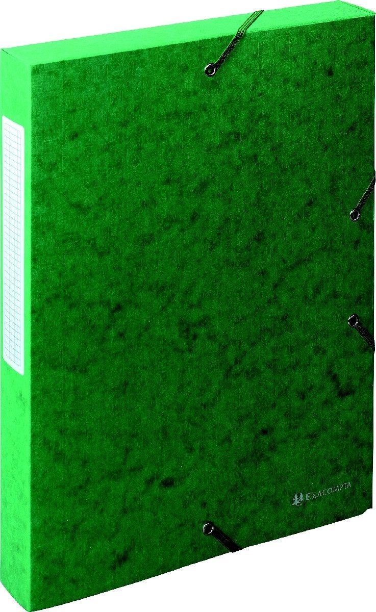 Fächermappe Dokumentenbox A4 Exa Box Scotten 600g/qm mit Gummizug grün