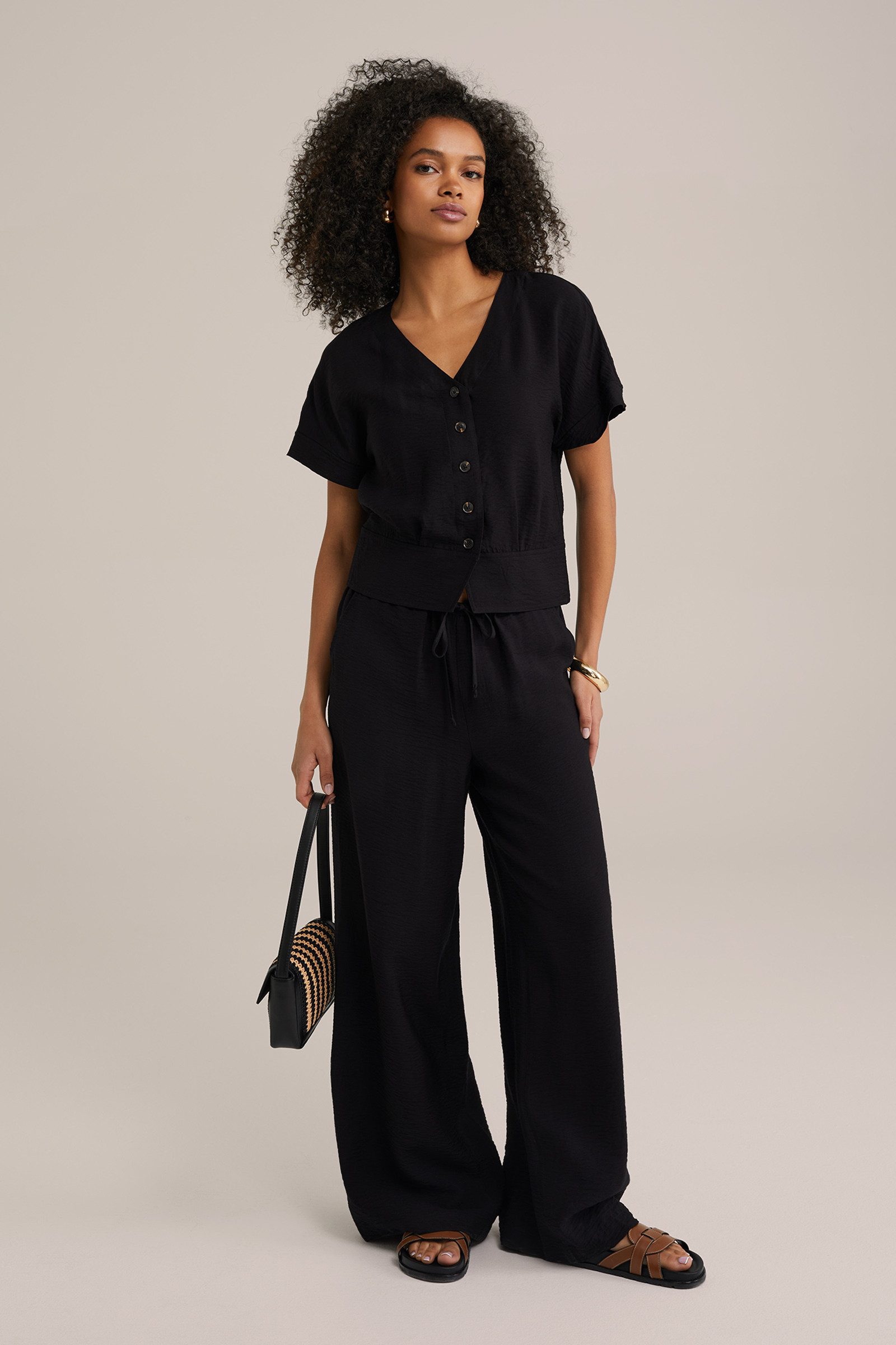 WE Fashion Kurzarmbluse günstig online kaufen