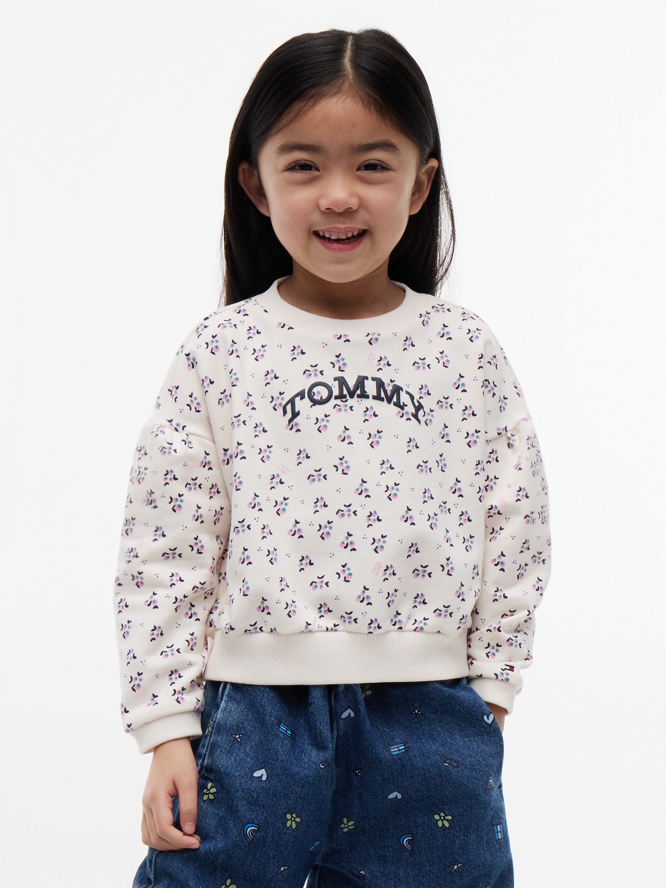 Tommy Hilfiger Sweatshirt Rundhalsausschnitt, Regular Fit, für Kinder