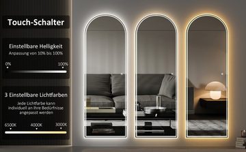 WDWRITTI Ganzkörperspiegel Flurspiegel modern Spiegel für Flur groß Wandspiegel (für Friseurladen, Schlafzimmer, Wohnzimmer, Garderobe & Flur, 150x50cm, 140x40cm), 5mm HD Spiegel, explosionsgeschützt
