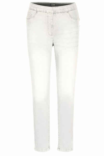 MIAMODA Lederimitathose PushUp-Jeggings Elastikbund