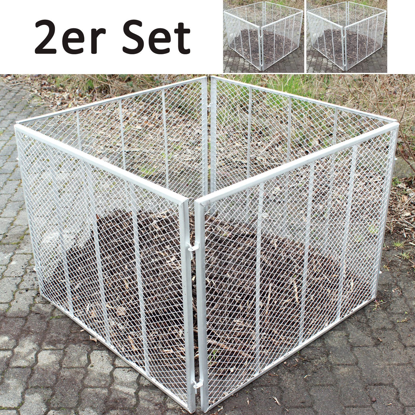 TRUTZHOLM Komposter 100x100x80 cm Metallkomposter aus günstig online kaufen