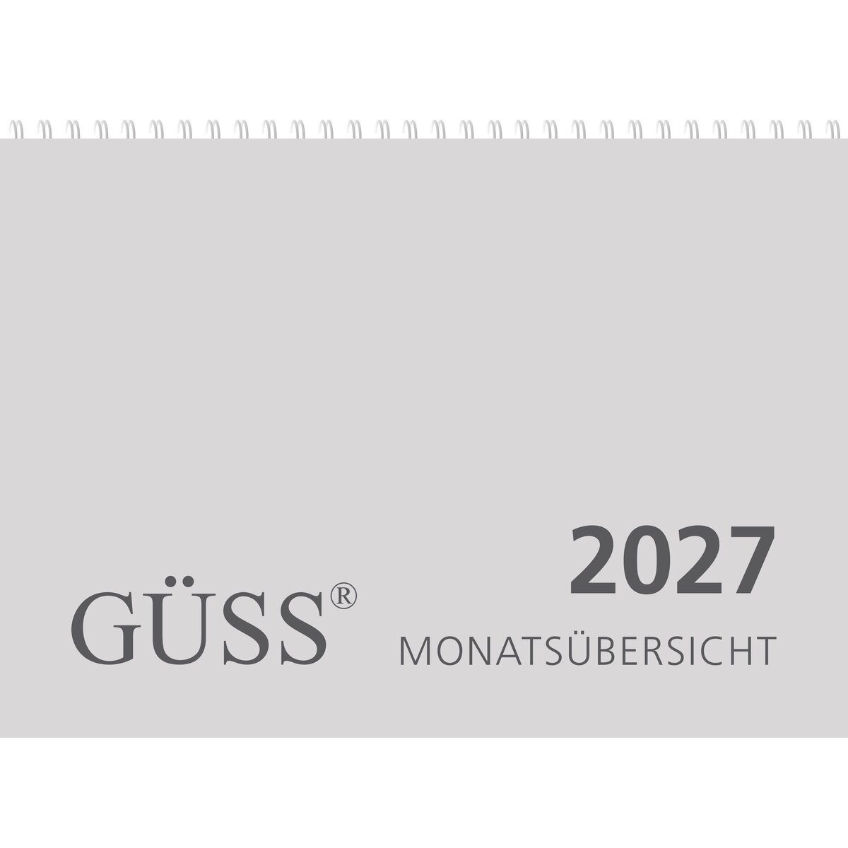 GÜSS Kalender Schreibtischkalender Monatsübersicht 30x20cm Kalendarium 2027