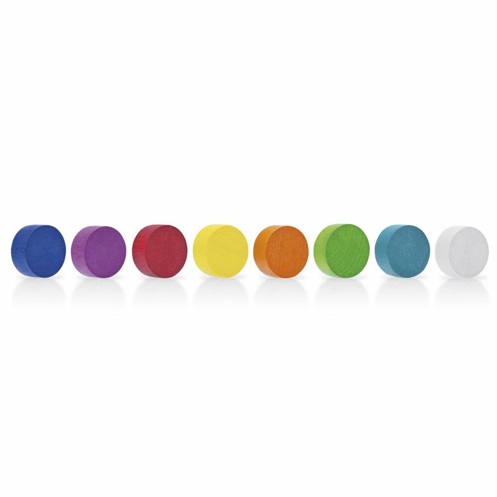 magnetoplan® Anzeigetafel Magnetoplan Design Magnets Wood Series - Circle Ø30 - Farblich sortier (1-St)