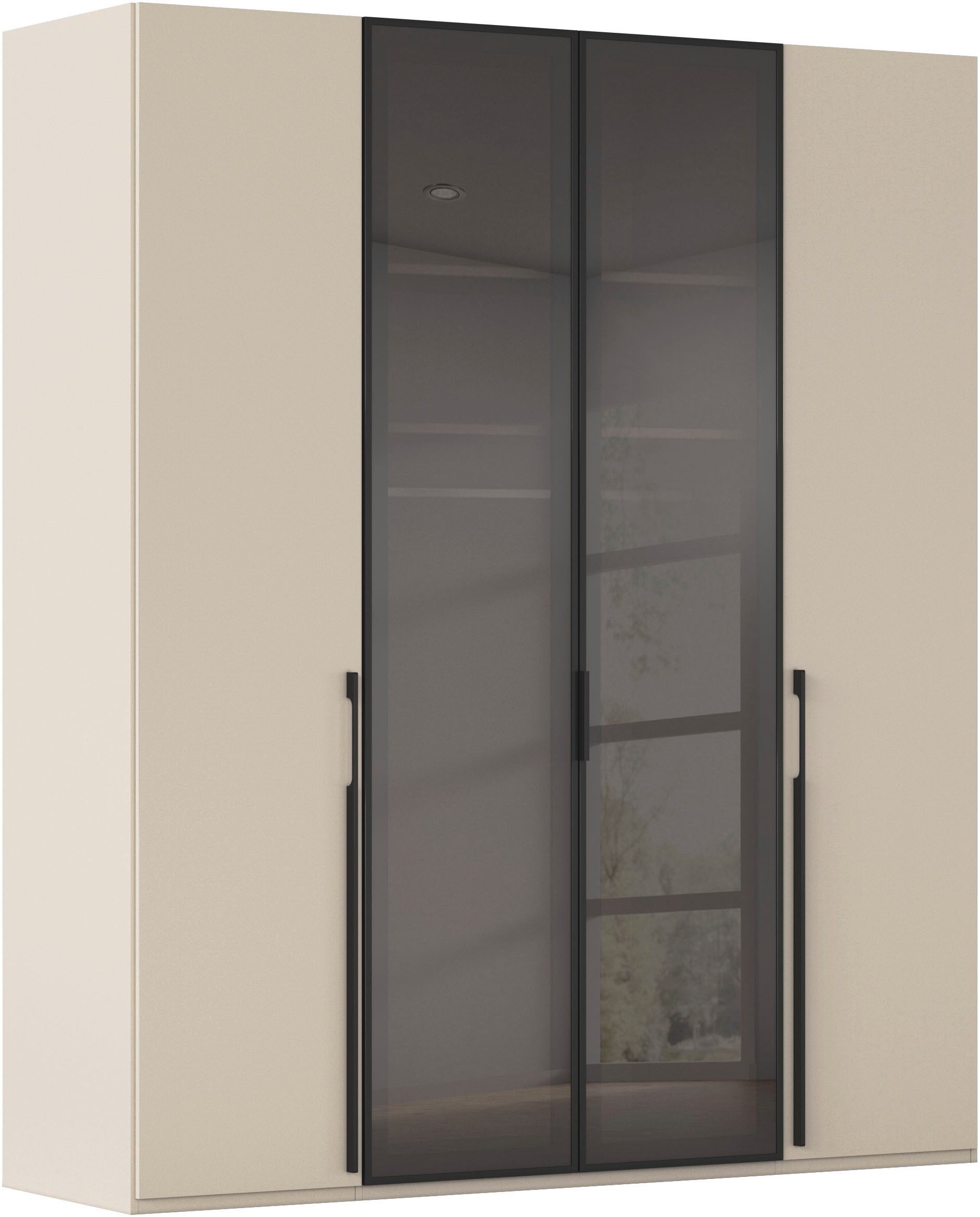 rauch Drehtürenschrank Schrank Garderobe SKAT SHINE Breiten 151/201/251/301cm, Höhe 223/235cm (3 verschiedene Ausstattungen BASIC/CLASSIC/PREMIUM (inkl. SOFT-CLOSE) edle Schrankfront mittig hochwertige Glasrahmentüren MADE IN GERMANY