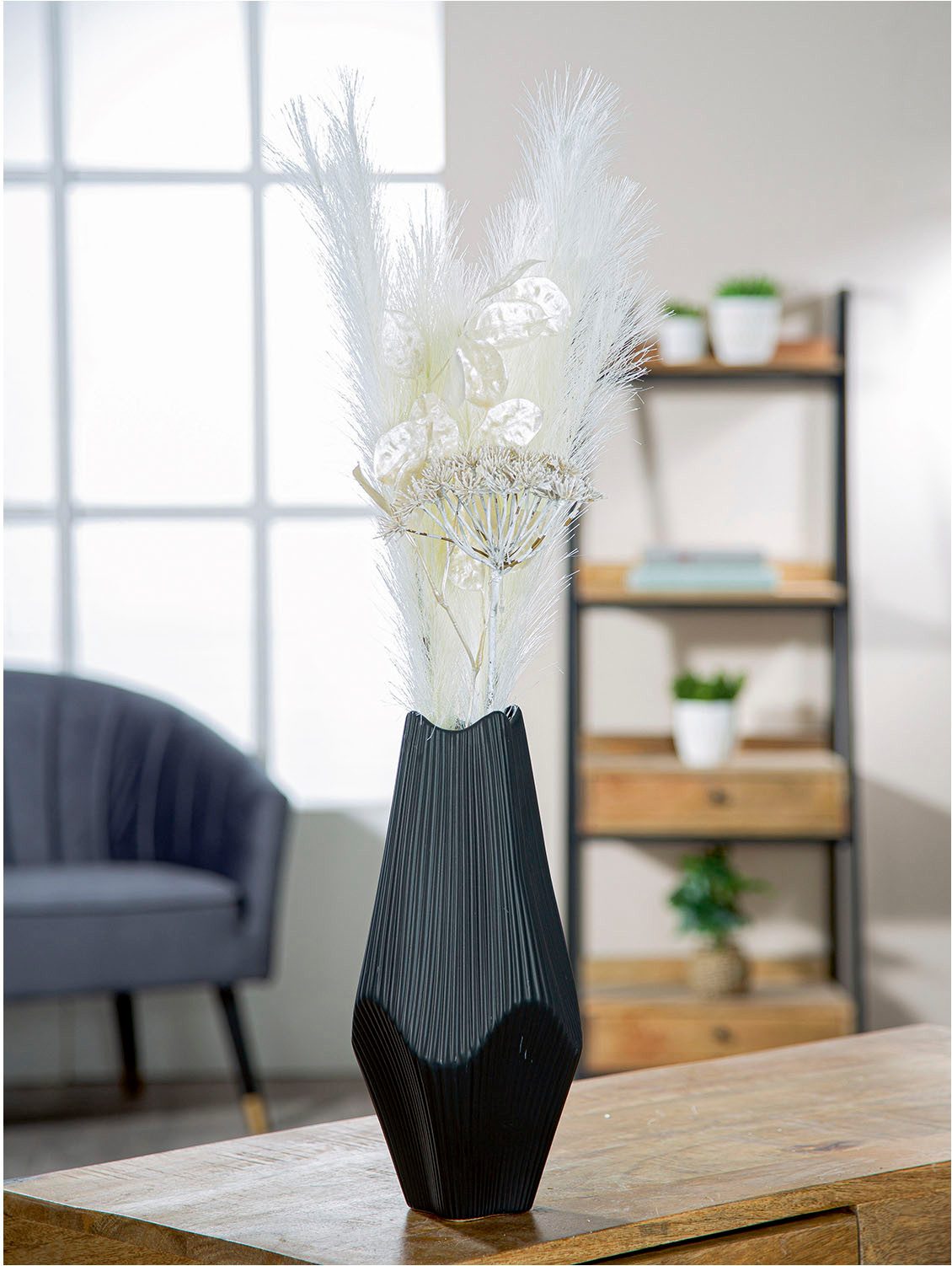 GILDE Tischvase Vase Lamellen H. 30 cm (1 St) günstig online kaufen