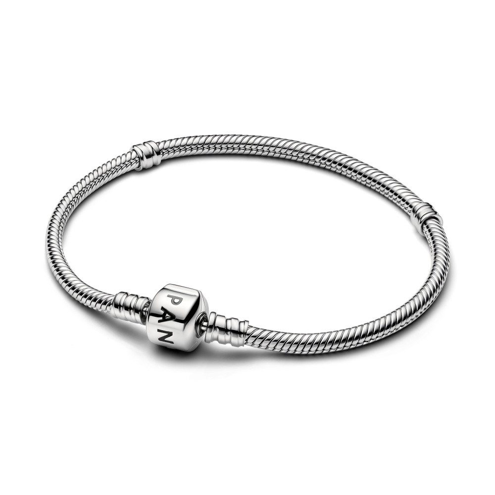 Pandora Bettelarmband Pandora Moments Verspieltes Zylinder-Verschluss Schlangen-Gliederarmba