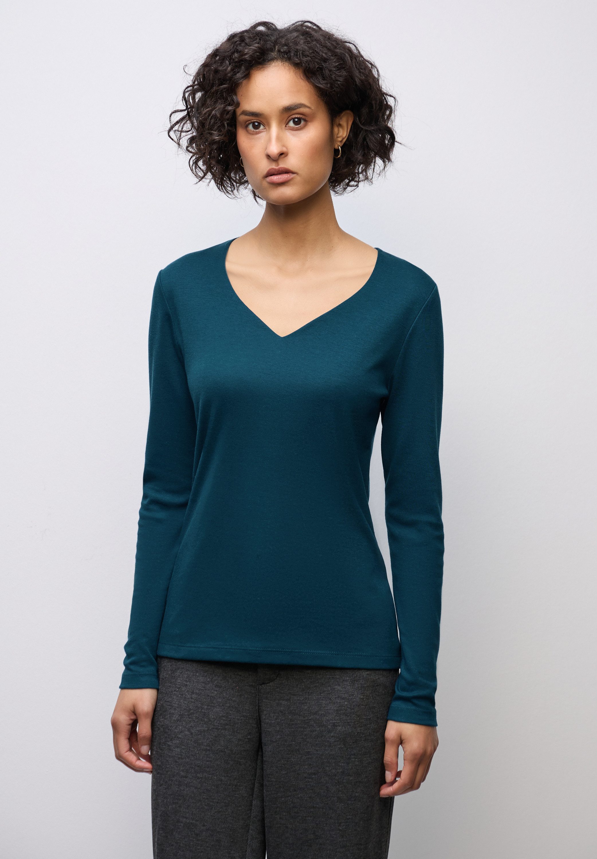 STREET ONE Langarmshirt im soften Baumwoll-Mix günstig online kaufen