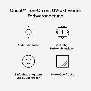 Cricut Dekorationsfolie Iron-On mit UV-aktivierter Farbveränderung, Weiß - Rot, 1 Rolle, 30,5 cm x 48,2 cm