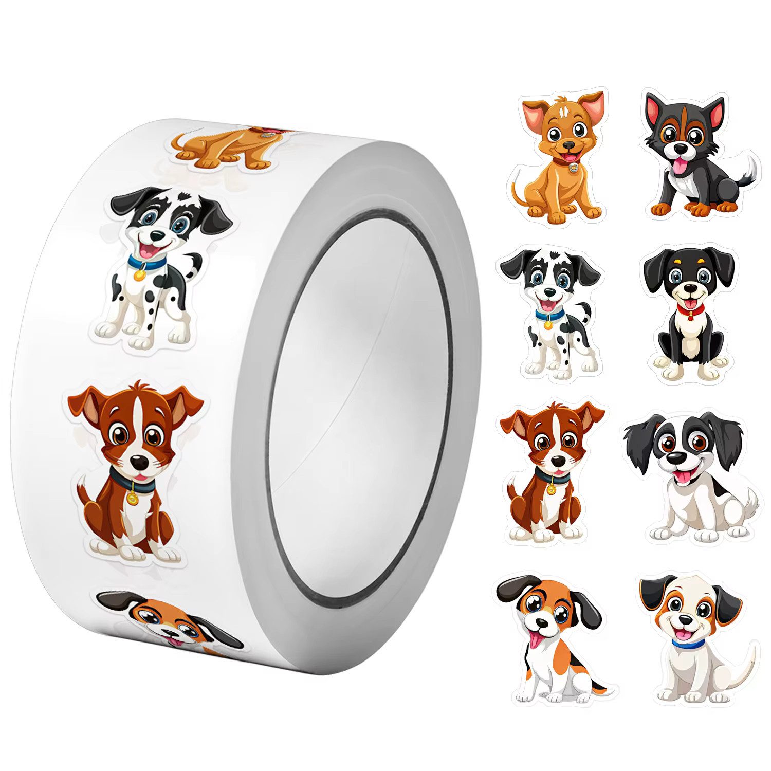 Ware aus aller Welt Aufkleber 500 Aufkleber Hunde Sticker für Kinder Bastelprojekte, (1tlg)