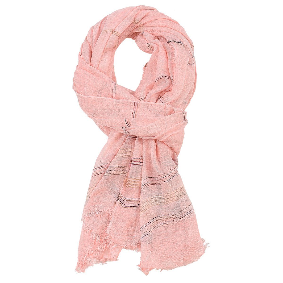 GelldG Modeschal Reversible Warme und weiche Unisex Schal Stola Wrap Solid Color rosa