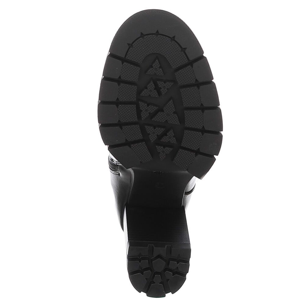 Ital-Design Elegante hohe Stiefel mit Blockabsatz für Damen High-Heel-Stiefel (90109749) Blockabsatz Stiefel in Schwarz