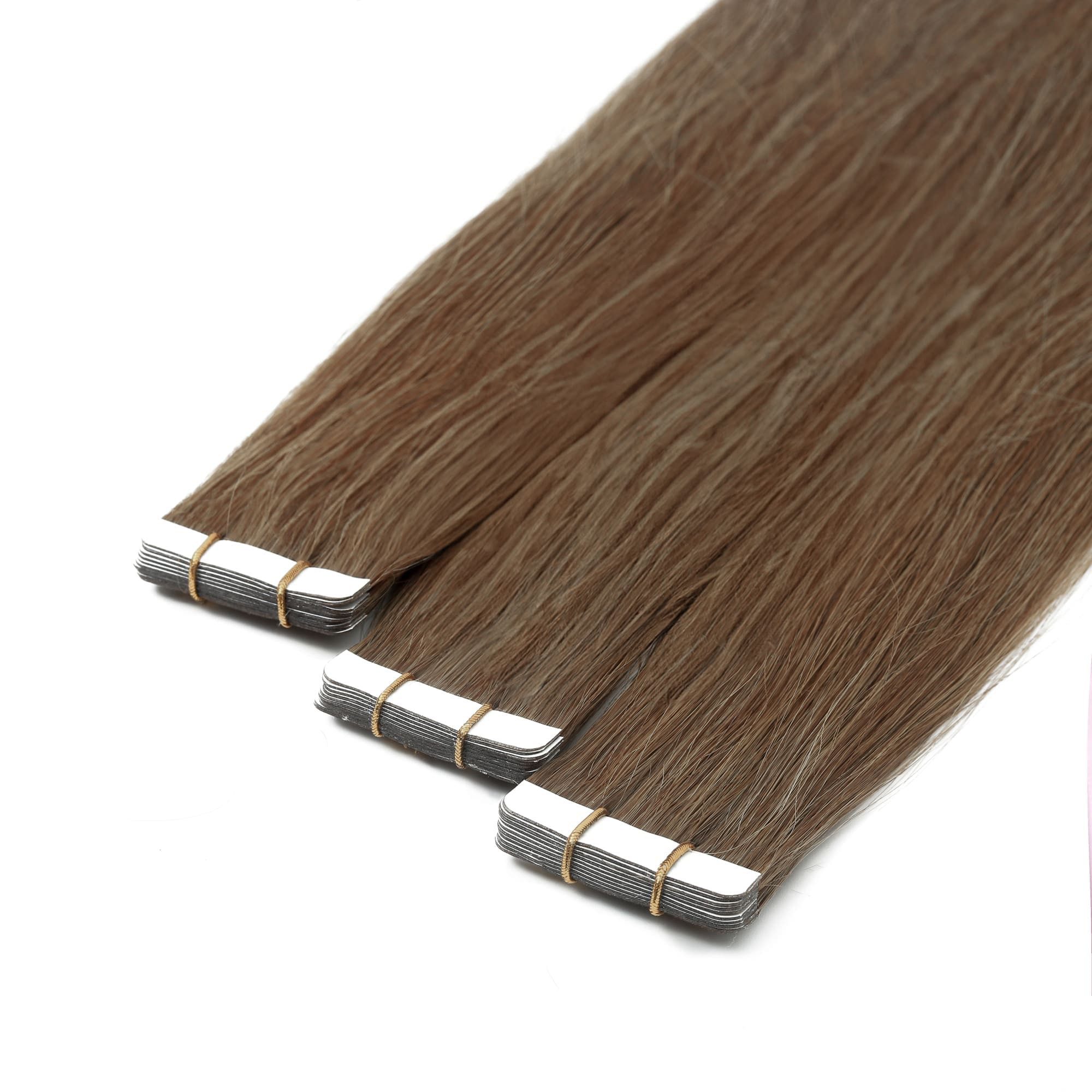 hair2heart Echthaar-Extension Premium Tape Extensions #7/1 Mittelblond Asch 40cm